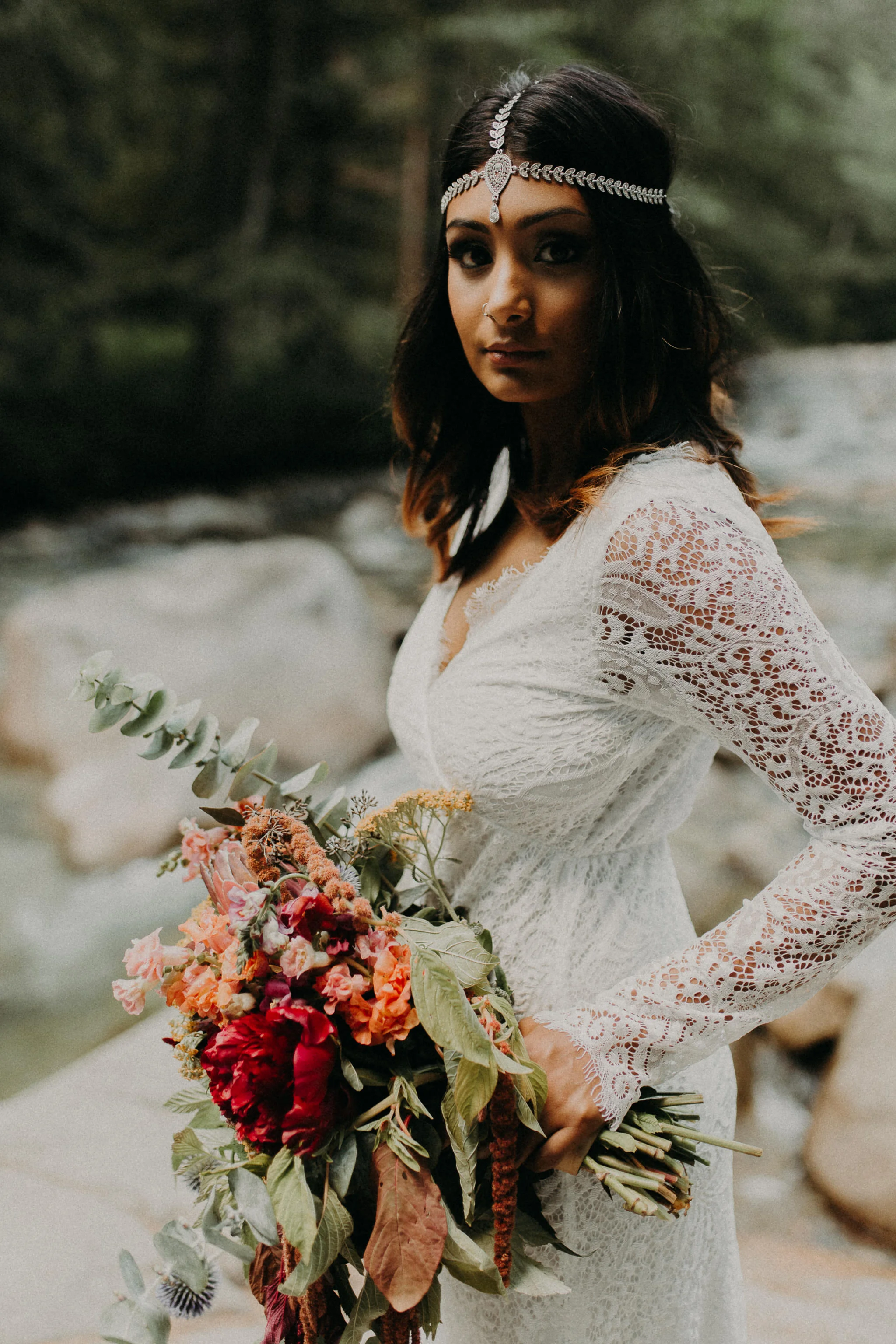 Kamra Fuller Photography - Seattle Wedding Photographer - Seattle Elopement Photographer - Port Angeles Wedding Photographer - Boho - Bohemian - Waterfall Elopement - PNW Wedding Photographer