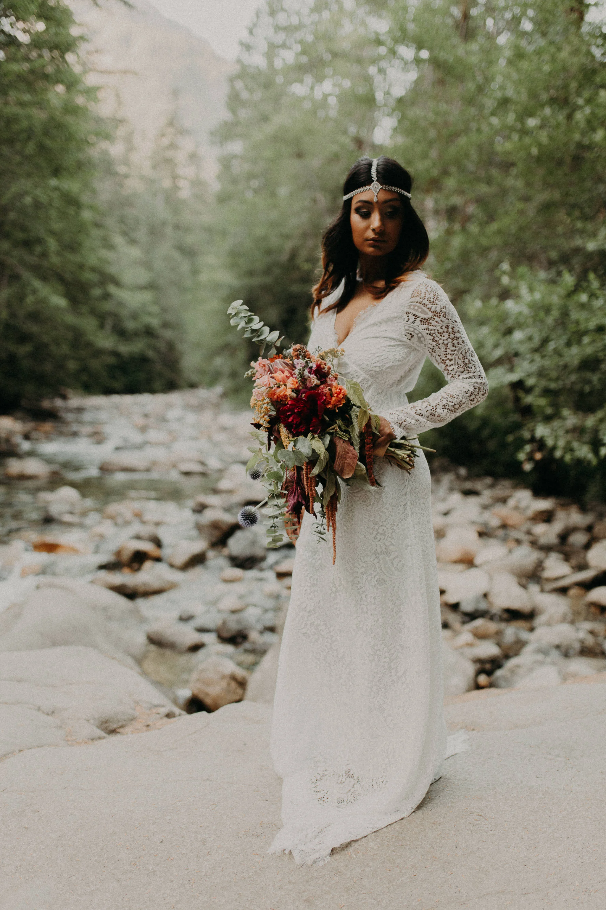 Kamra Fuller Photography - Seattle Wedding Photographer - Seattle Elopement Photographer - Port Angeles Wedding Photographer - Boho - Bohemian - Waterfall Elopement - PNW Wedding Photographer