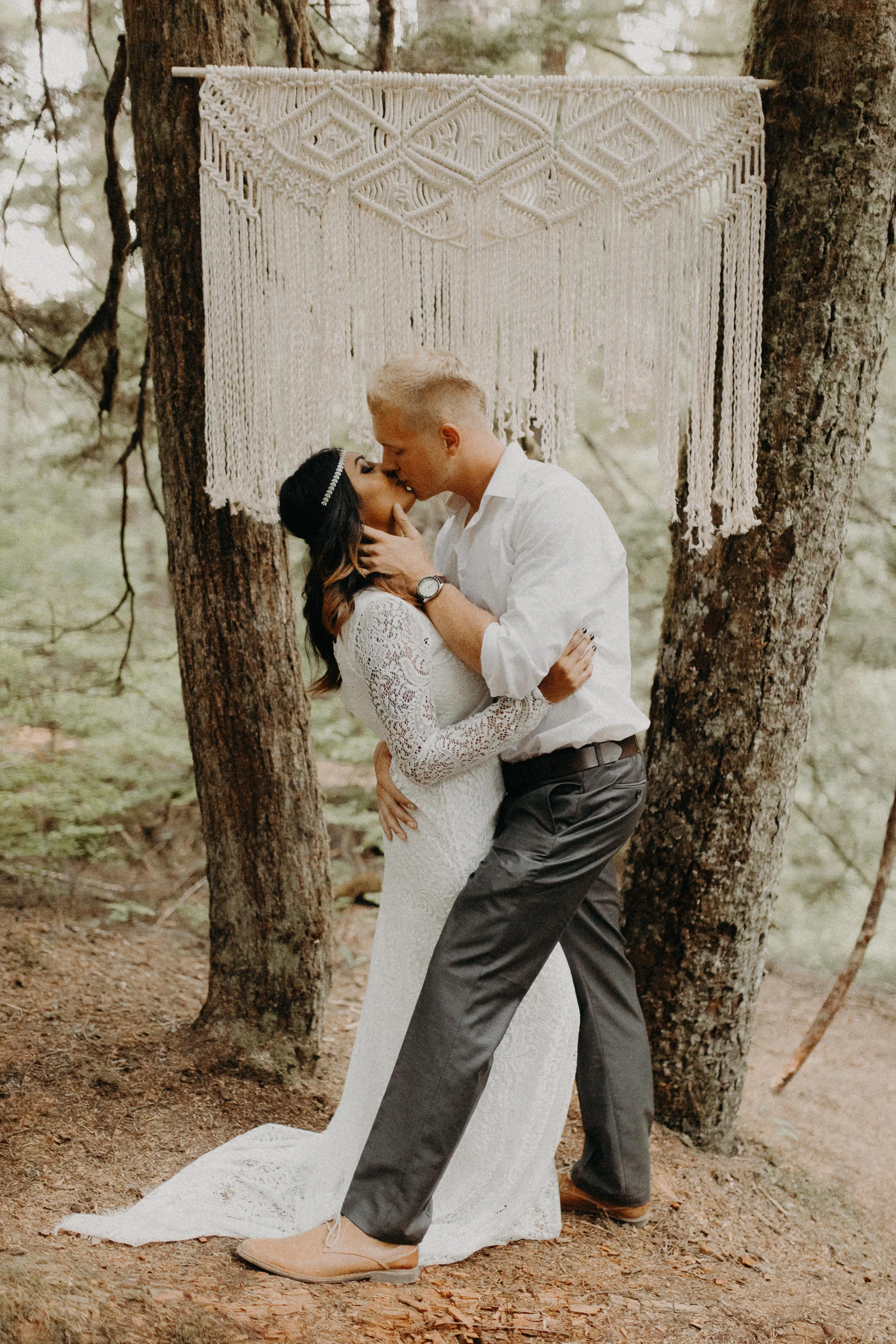 Kamra Fuller Photography - Seattle Wedding Photographer - Seattle Elopement Photographer - Port Angeles Wedding Photographer - Boho - Bohemian - Waterfall Elopement - PNW Wedding Photographer