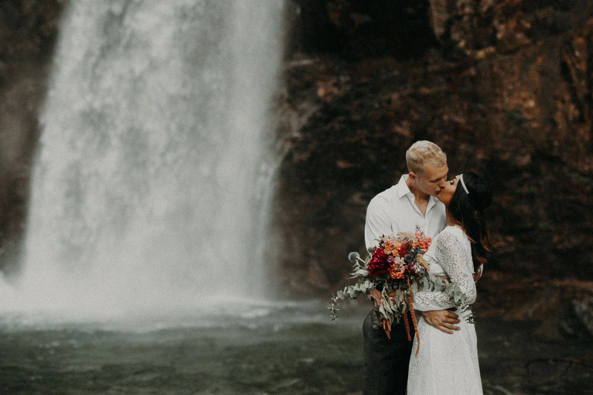 Kamra Fuller Photography - Seattle Wedding Photographer - Seattle Elopement Photographer - Port Angeles Wedding Photographer - Boho - Bohemian - Waterfall Elopement - PNW Wedding Photographer