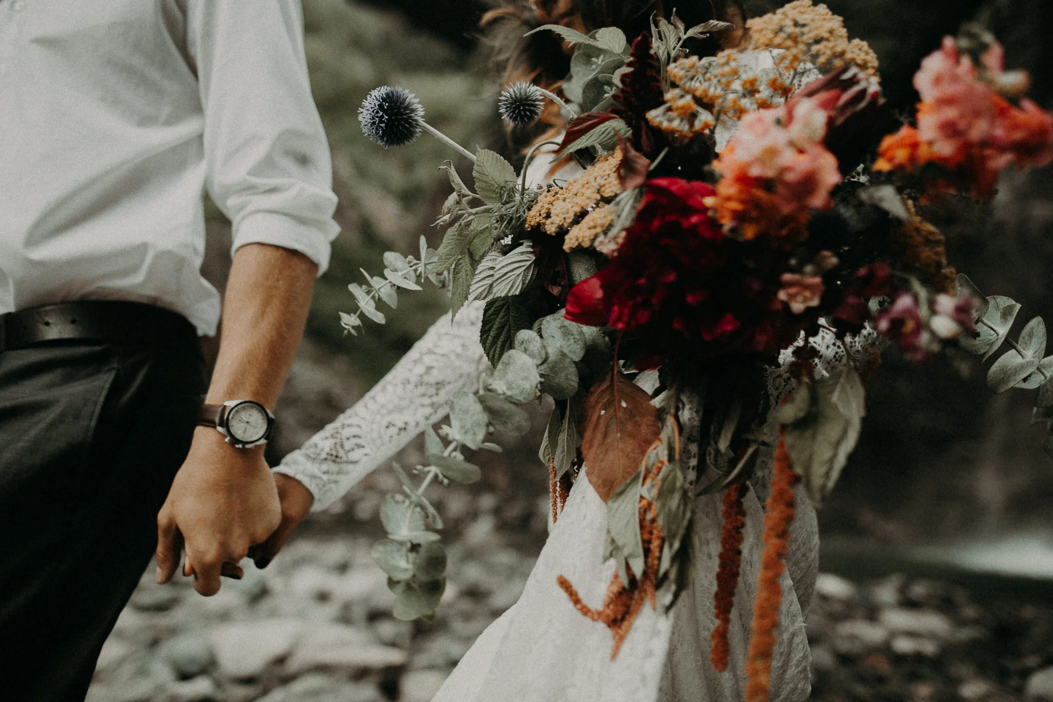 Kamra Fuller Photography - Seattle Wedding Photographer - Seattle Elopement Photographer - Port Angeles Wedding Photographer - Boho - Bohemian - Waterfall Elopement - PNW Wedding Photographer