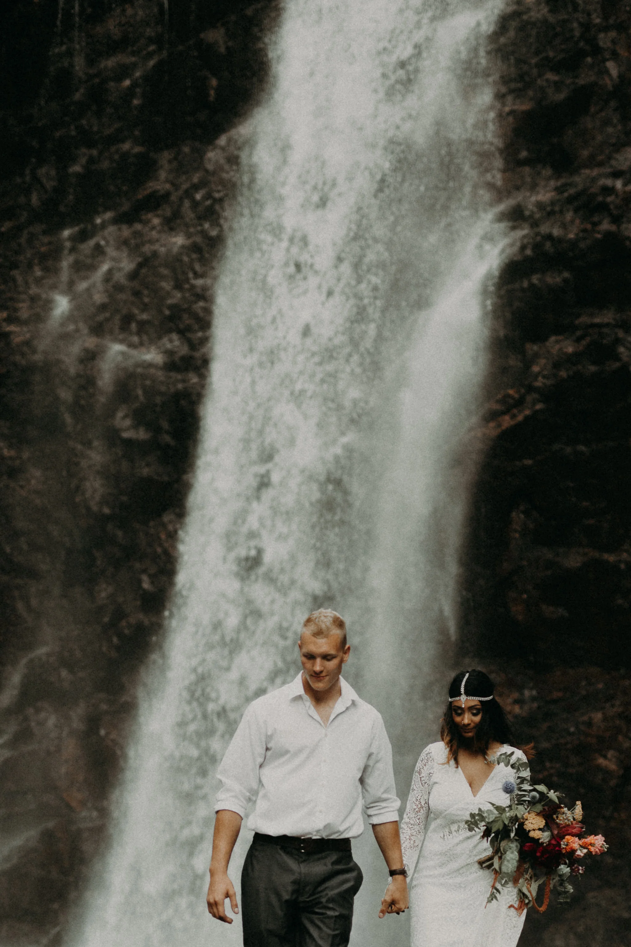Kamra Fuller Photography - Seattle Wedding Photographer - Seattle Elopement Photographer - Port Angeles Wedding Photographer - Boho - Bohemian - Waterfall Elopement - PNW Wedding Photographer