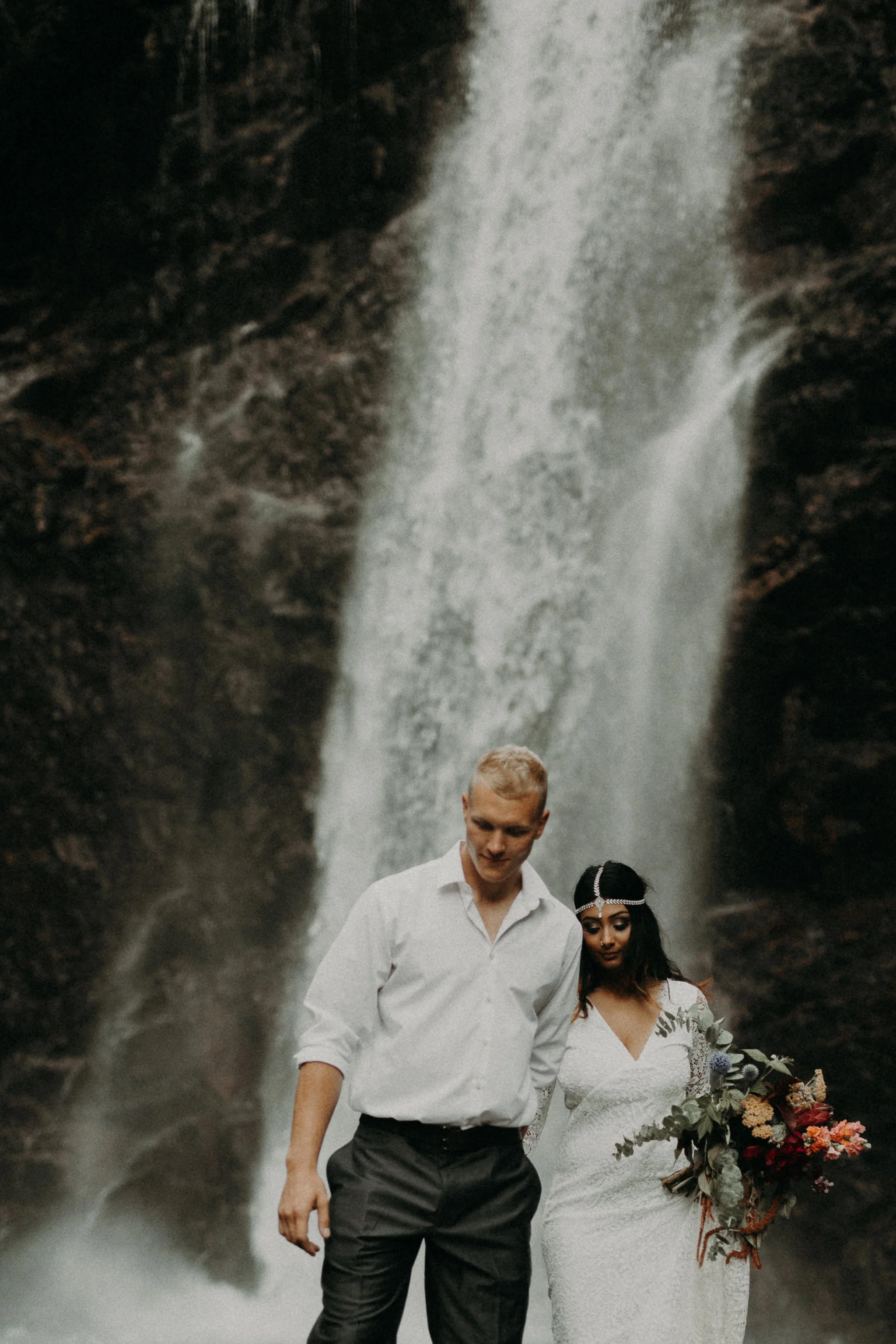 Kamra Fuller Photography - Seattle Wedding Photographer - Seattle Elopement Photographer - Port Angeles Wedding Photographer - Boho - Bohemian - Waterfall Elopement - PNW Wedding Photographer