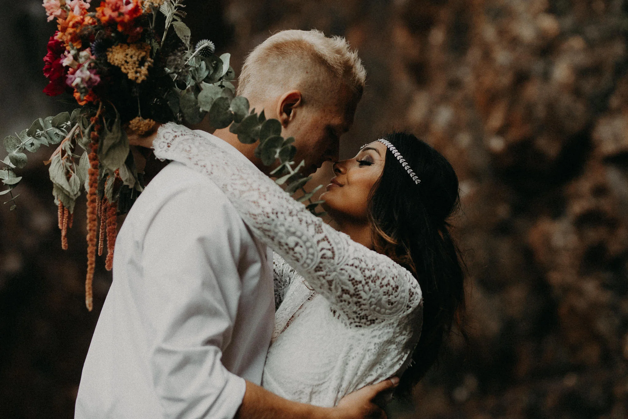 Kamra Fuller Photography - Seattle Wedding Photographer - Seattle Elopement Photographer - Port Angeles Wedding Photographer - Boho - Bohemian - Waterfall Elopement - PNW Wedding Photographer
