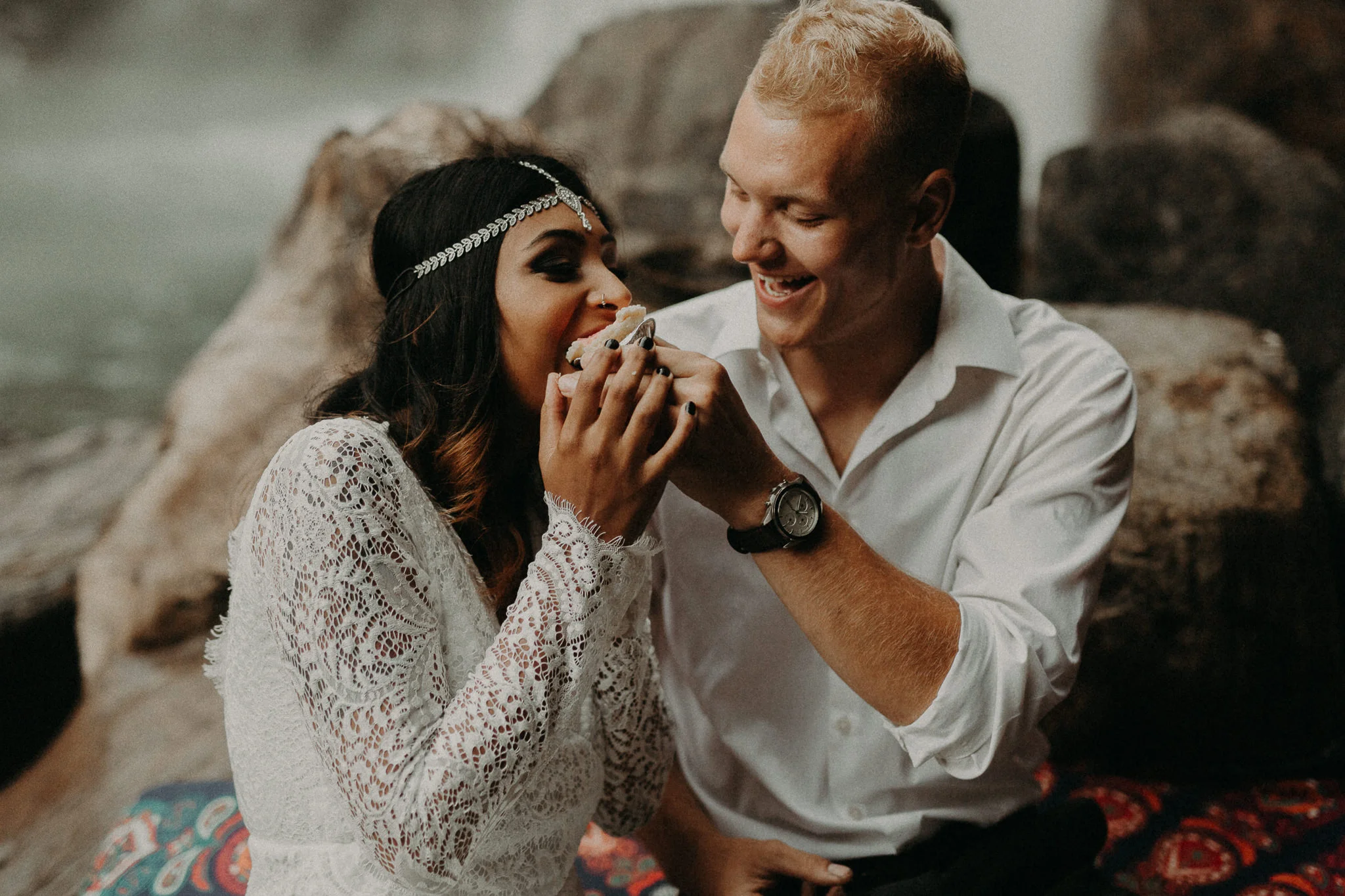 Kamra Fuller Photography - Seattle Wedding Photographer - Seattle Elopement Photographer - Port Angeles Wedding Photographer - Boho - Bohemian - Waterfall Elopement - PNW Wedding Photographer
