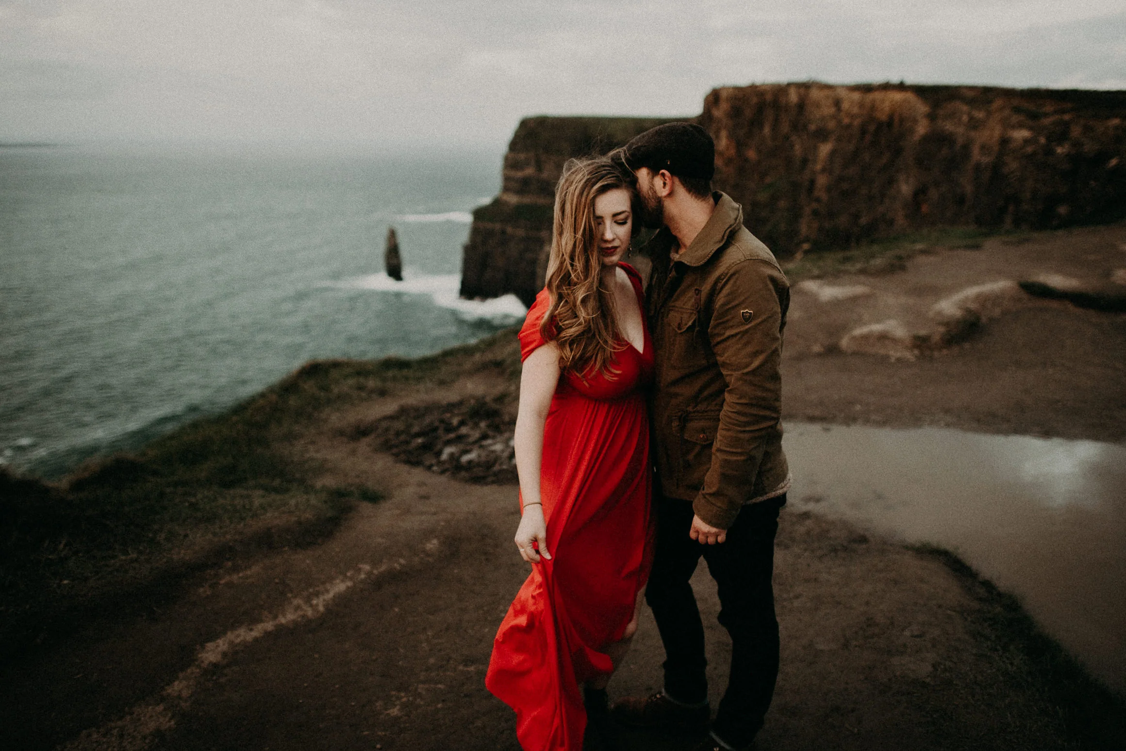  Kamra Fuller Photography - Cliffs of Moher, Claregalway - Cliffs of Moher Engagement Session - Cliffs of Moher Couple's Session - Ireland Wedding Photographer - Europe Wedding Photographer - Spain Wedding Photographer - UK Wedding Photographer - Sea