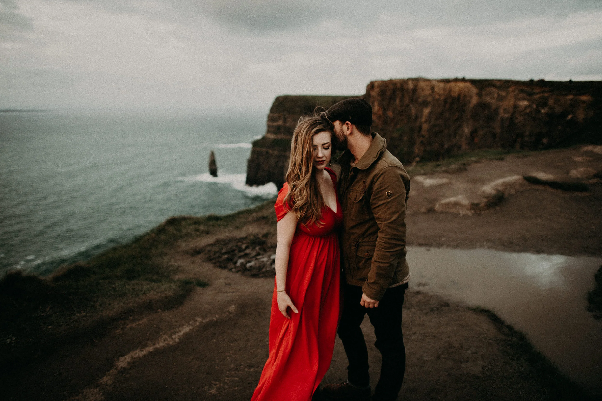  Kamra Fuller Photography - Cliffs of Moher, Claregalway - Cliffs of Moher Engagement Session - Cliffs of Moher Couple's Session - Ireland Wedding Photographer - Europe Wedding Photographer - Spain Wedding Photographer - UK Wedding Photographer - Sea