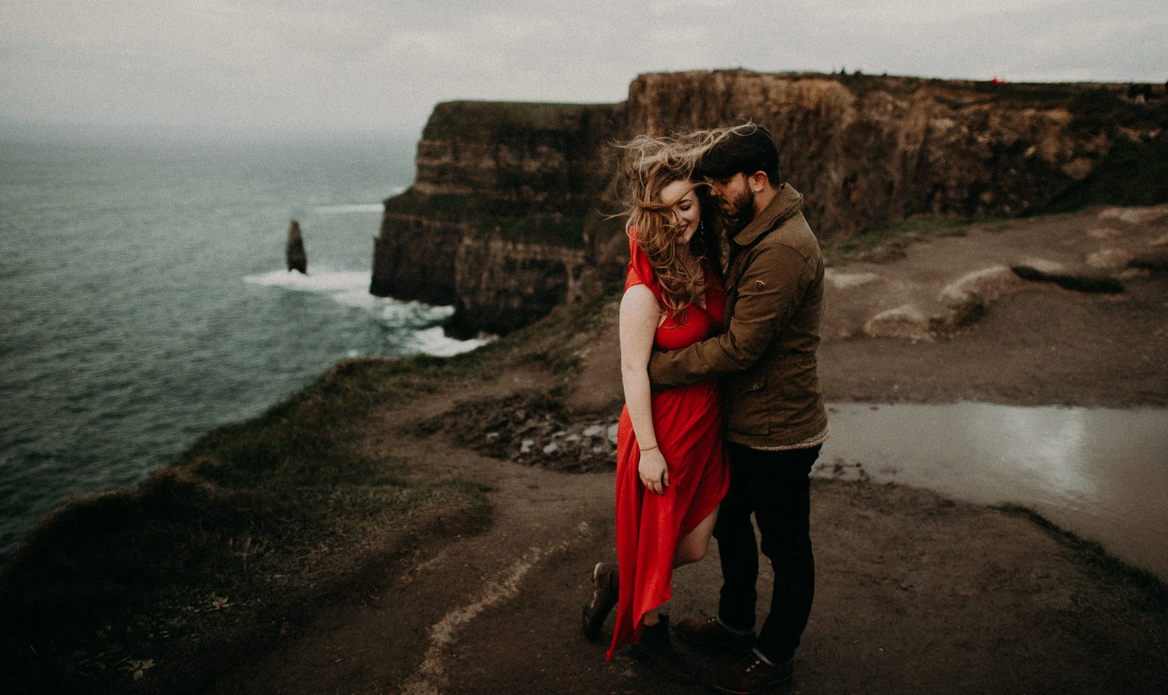  Kamra Fuller Photography - Cliffs of Moher, Claregalway - Cliffs of Moher Engagement Session - Cliffs of Moher Couple's Session - Ireland Wedding Photographer - Europe Wedding Photographer - Spain Wedding Photographer - UK Wedding Photographer - Sea