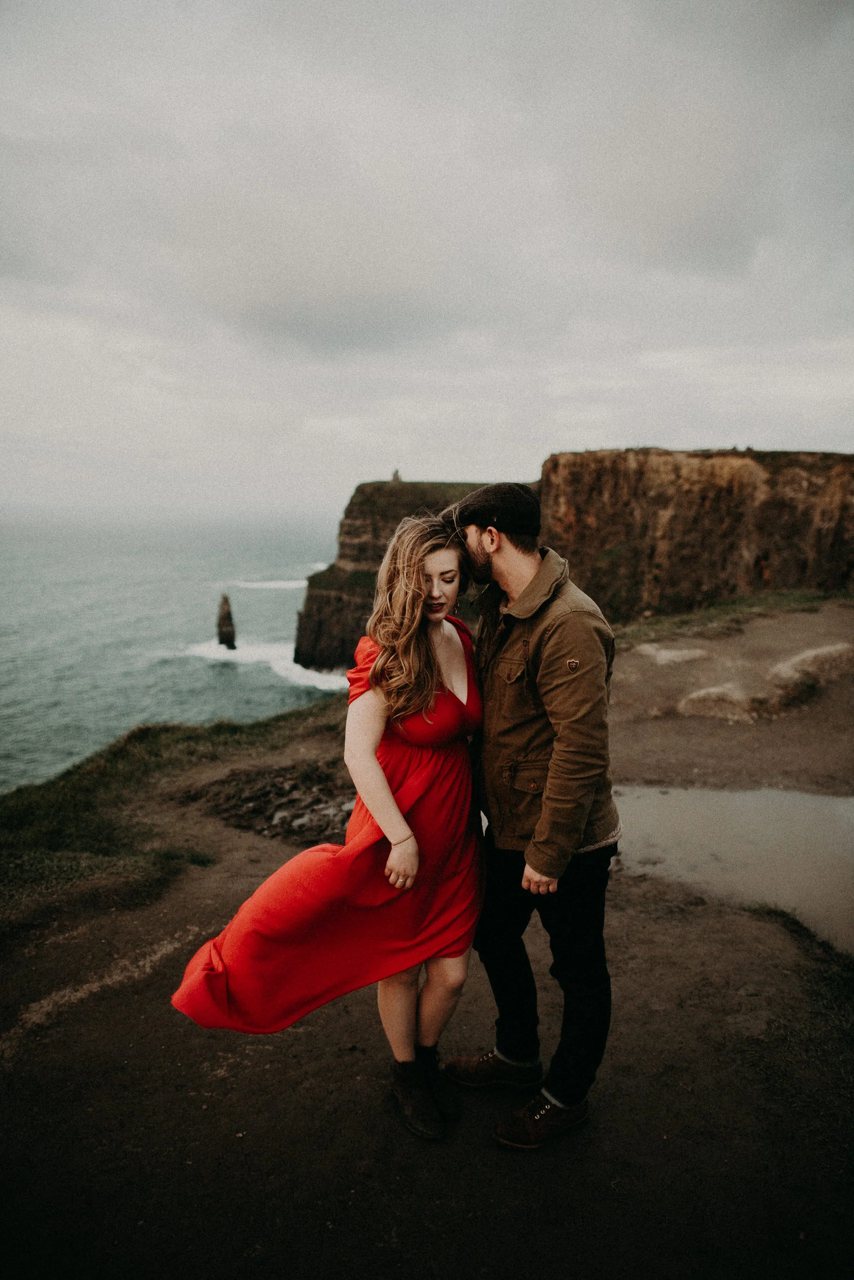  Kamra Fuller Photography - Cliffs of Moher, Claregalway - Cliffs of Moher Engagement Session - Cliffs of Moher Couple's Session - Ireland Wedding Photographer - Europe Wedding Photographer - Spain Wedding Photographer - UK Wedding Photographer - Sea