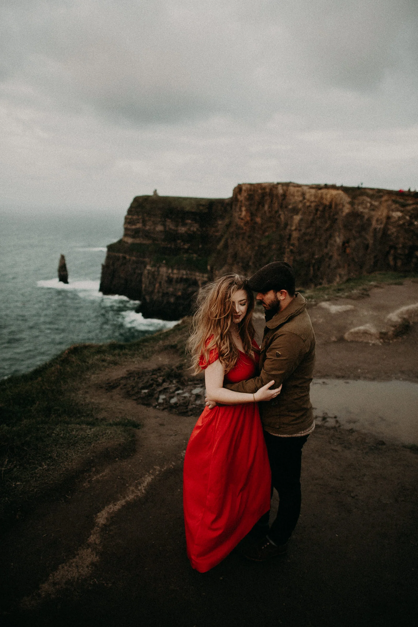  Kamra Fuller Photography - Cliffs of Moher, Claregalway - Cliffs of Moher Engagement Session - Cliffs of Moher Couple's Session - Ireland Wedding Photographer - Europe Wedding Photographer - Spain Wedding Photographer - UK Wedding Photographer - Sea