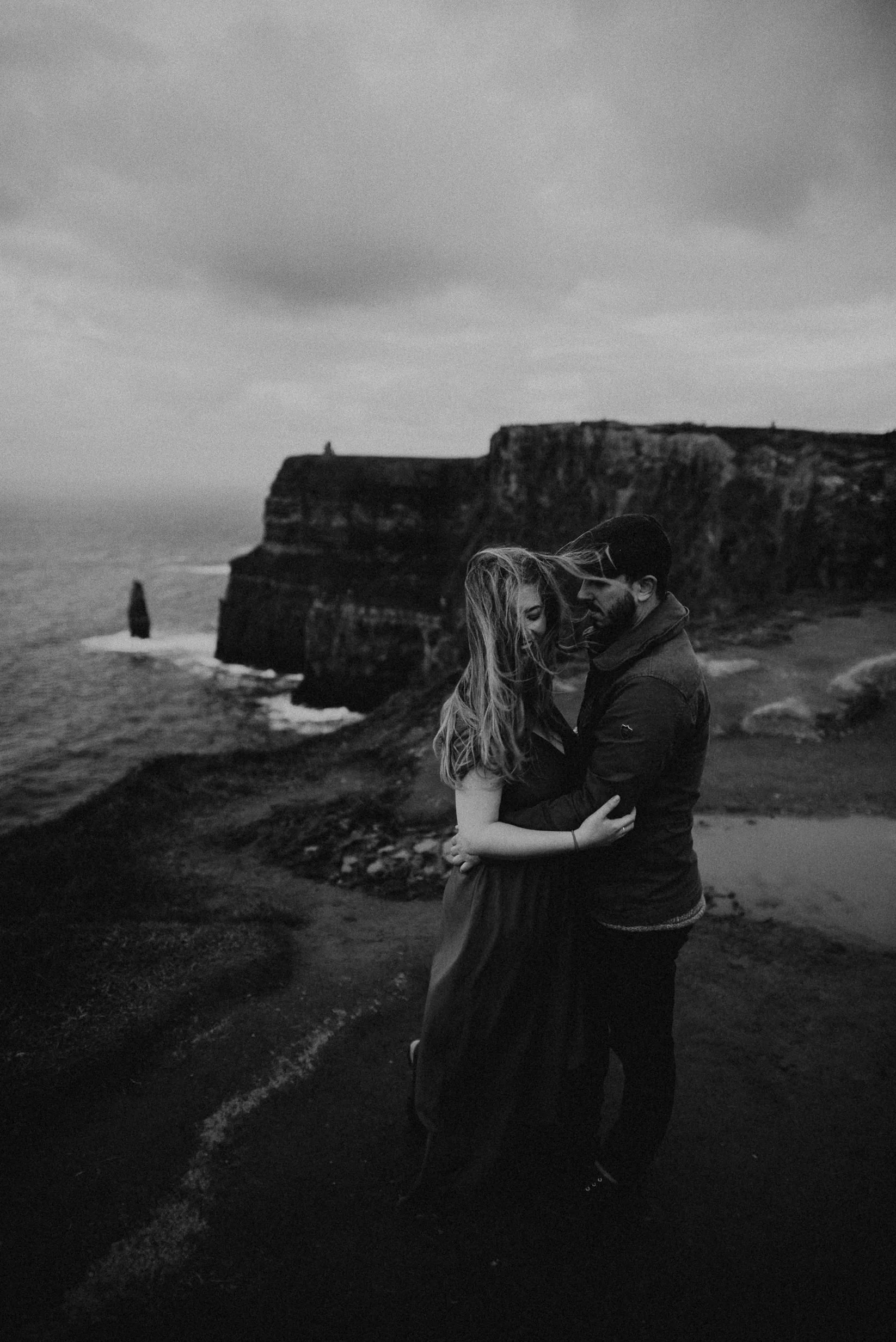  Kamra Fuller Photography - Cliffs of Moher, Claregalway - Cliffs of Moher Engagement Session - Cliffs of Moher Couple's Session - Ireland Wedding Photographer - Europe Wedding Photographer - Spain Wedding Photographer - UK Wedding Photographer - Sea