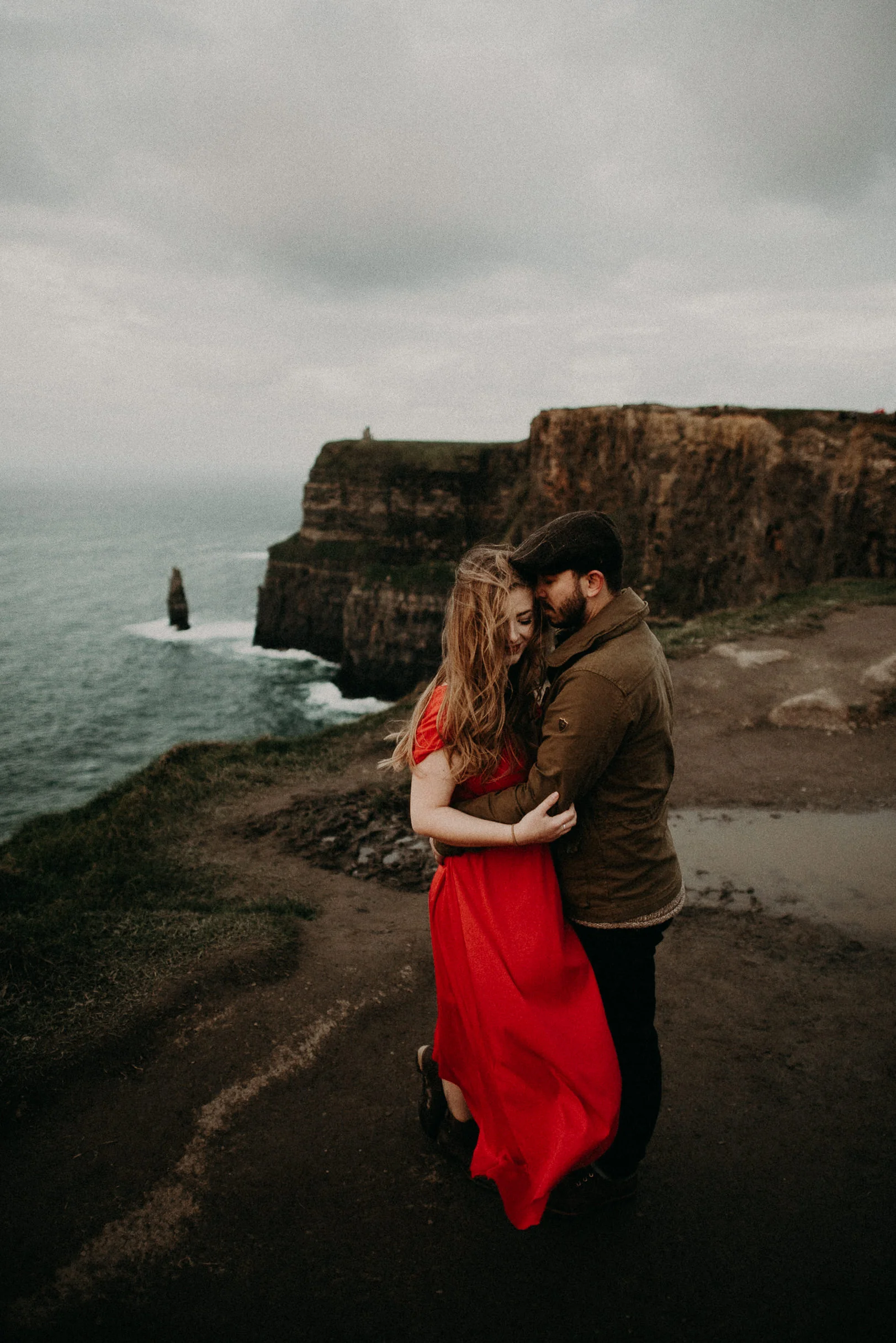  Kamra Fuller Photography - Cliffs of Moher, Claregalway - Cliffs of Moher Engagement Session - Cliffs of Moher Couple's Session - Ireland Wedding Photographer - Europe Wedding Photographer - Spain Wedding Photographer - UK Wedding Photographer - Sea