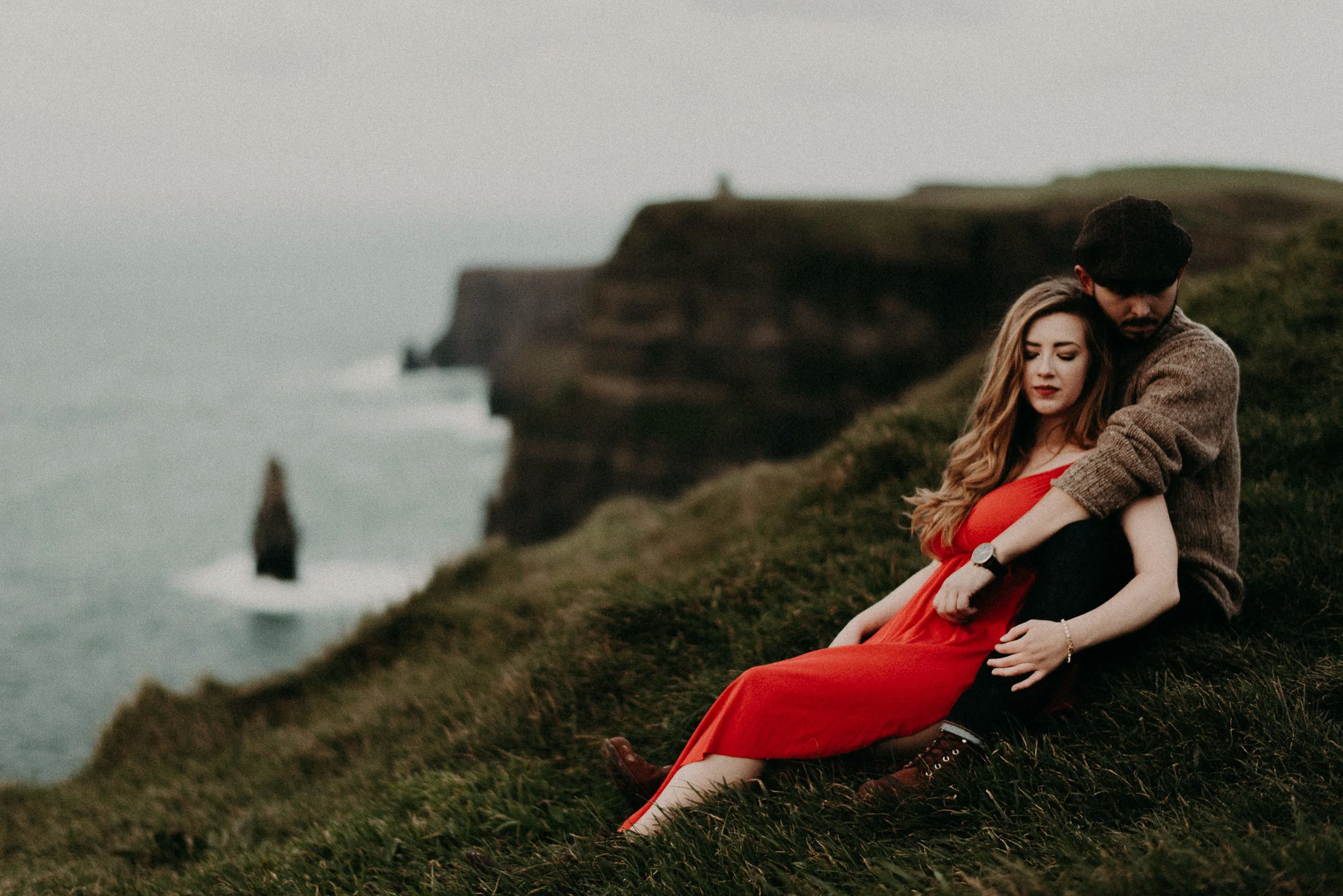  Kamra Fuller Photography - Cliffs of Moher, Claregalway - Cliffs of Moher Engagement Session - Cliffs of Moher Couple's Session - Ireland Wedding Photographer - Europe Wedding Photographer - Spain Wedding Photographer - UK Wedding Photographer - Sea