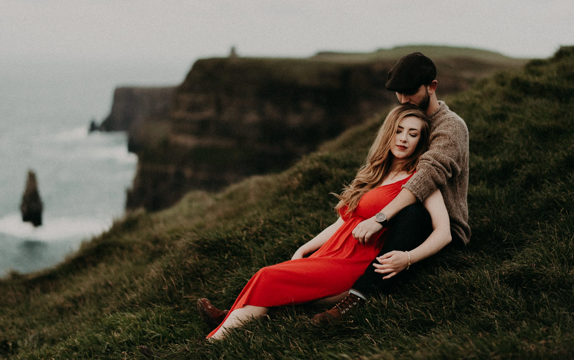  Kamra Fuller Photography - Cliffs of Moher, Claregalway - Cliffs of Moher Engagement Session - Cliffs of Moher Couple's Session - Ireland Wedding Photographer - Europe Wedding Photographer - Spain Wedding Photographer - UK Wedding Photographer - Sea