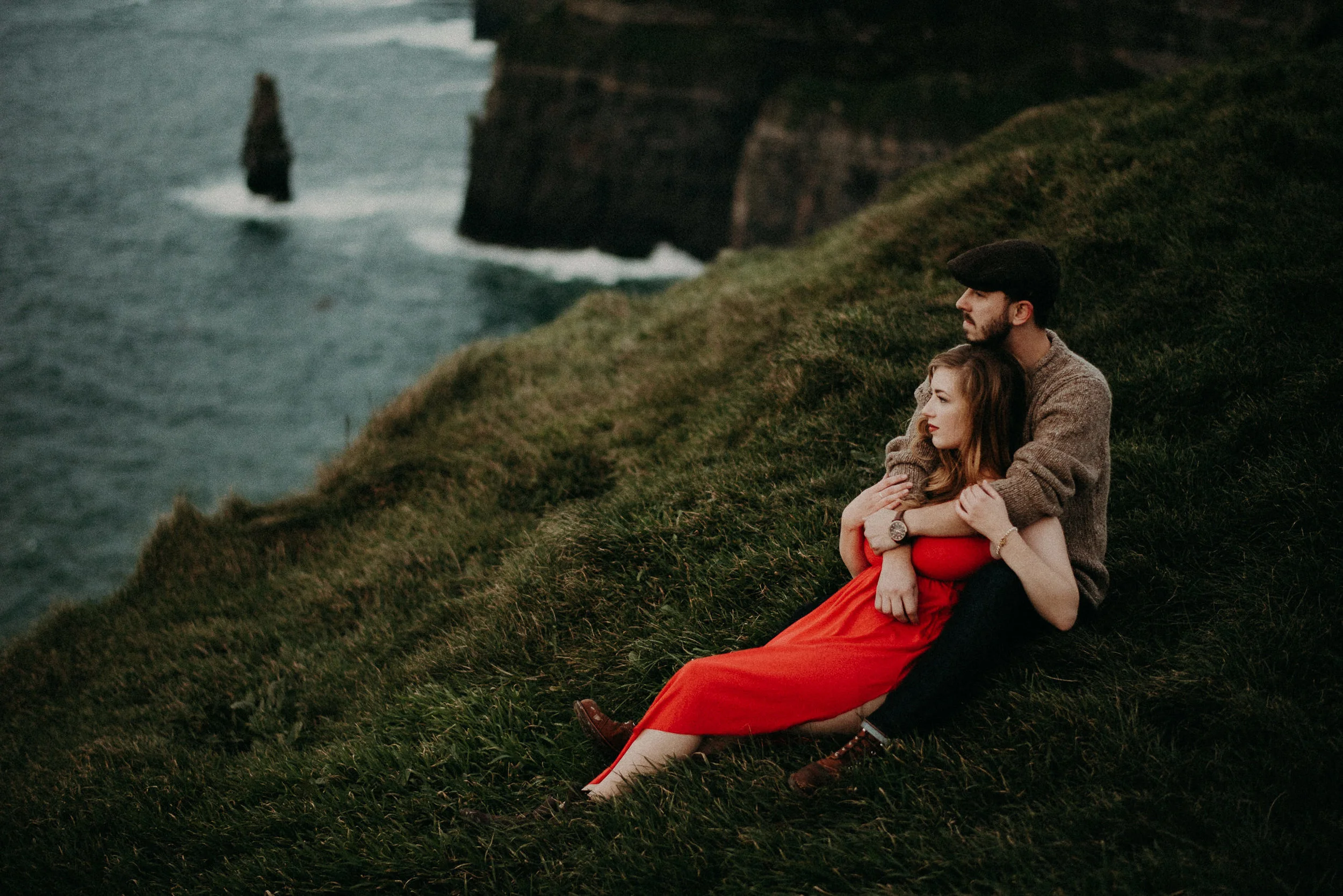  Kamra Fuller Photography - Cliffs of Moher, Claregalway - Cliffs of Moher Engagement Session - Cliffs of Moher Couple's Session - Ireland Wedding Photographer - Europe Wedding Photographer - Spain Wedding Photographer - UK Wedding Photographer - Sea