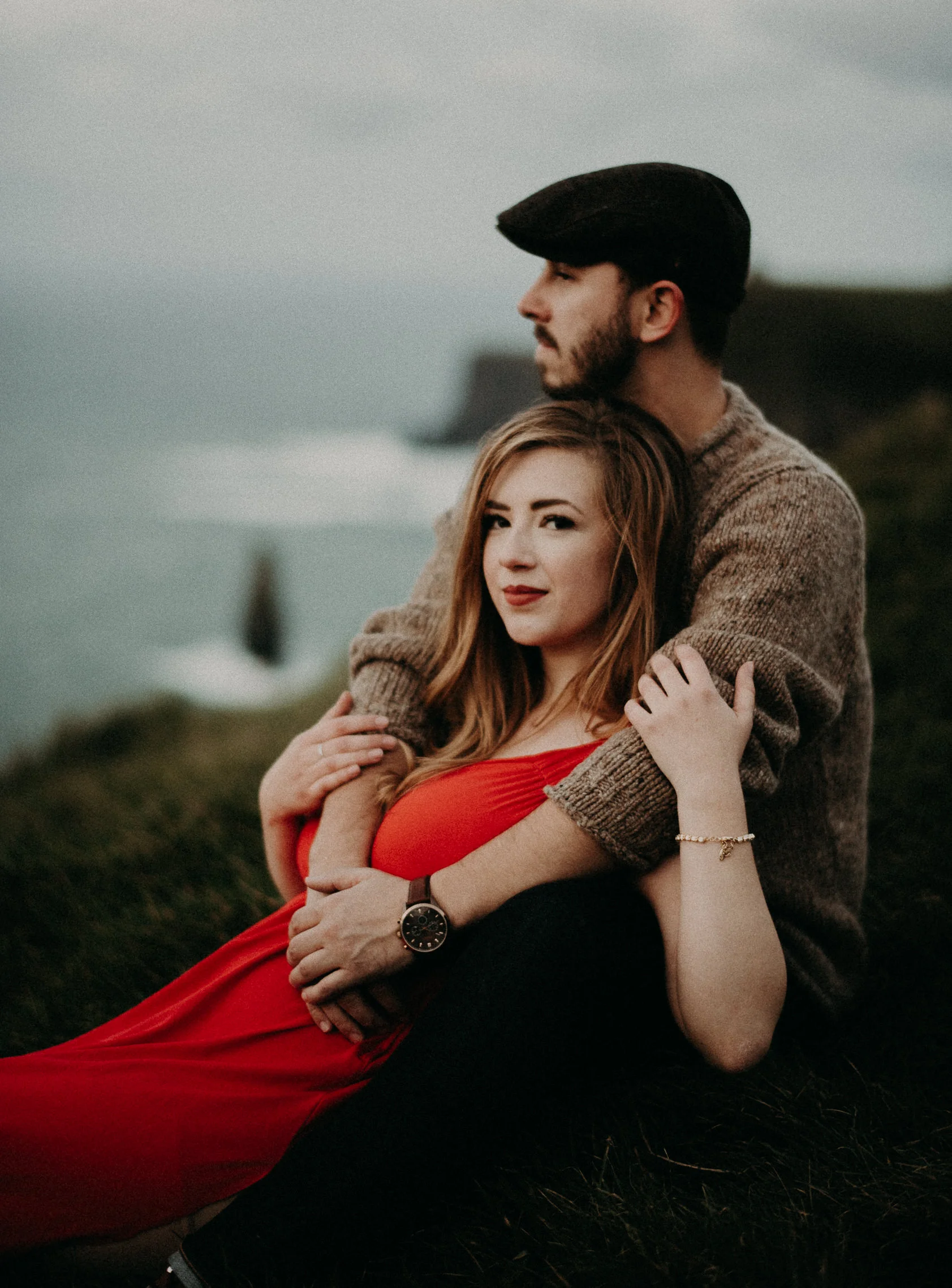  Kamra Fuller Photography - Cliffs of Moher, Claregalway - Cliffs of Moher Engagement Session - Cliffs of Moher Couple's Session - Ireland Wedding Photographer - Europe Wedding Photographer - Spain Wedding Photographer - UK Wedding Photographer - Sea