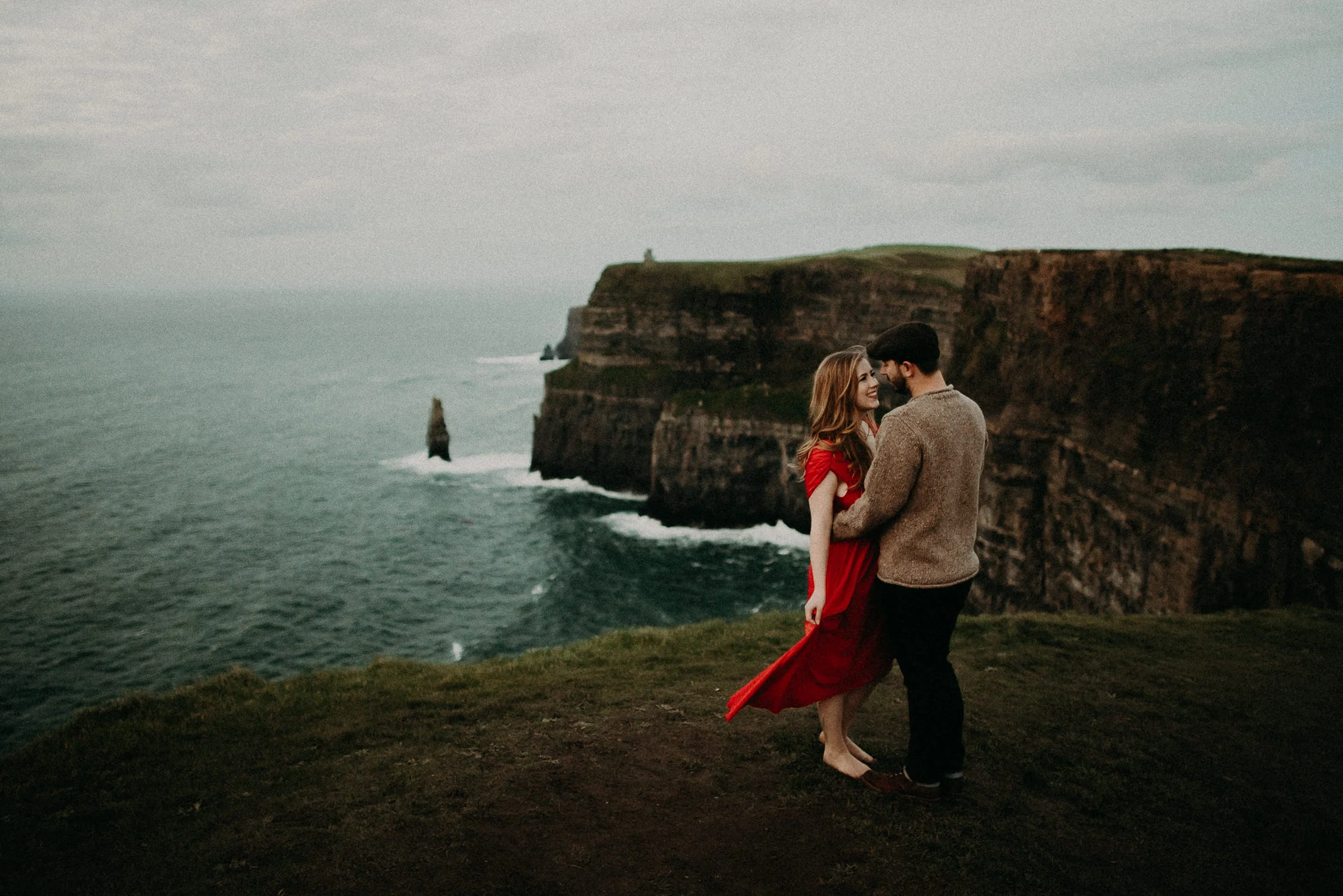  Kamra Fuller Photography - Cliffs of Moher, Claregalway - Cliffs of Moher Engagement Session - Cliffs of Moher Couple's Session - Ireland Wedding Photographer - Europe Wedding Photographer - Spain Wedding Photographer - UK Wedding Photographer - Sea