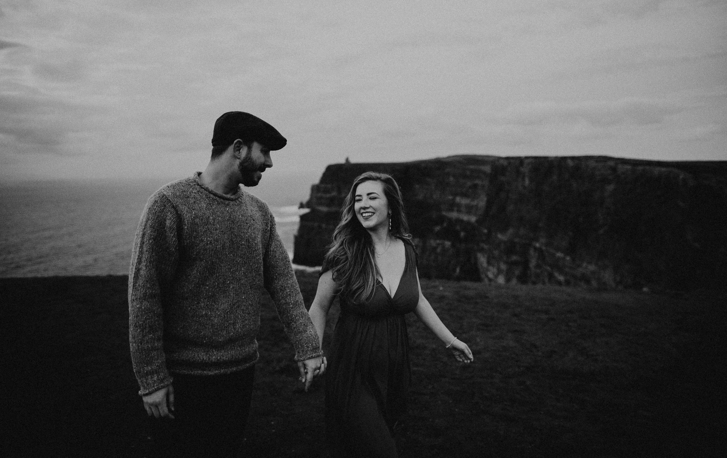  Kamra Fuller Photography - Cliffs of Moher, Claregalway - Cliffs of Moher Engagement Session - Cliffs of Moher Couple's Session - Ireland Wedding Photographer - Europe Wedding Photographer - Spain Wedding Photographer - UK Wedding Photographer - Sea
