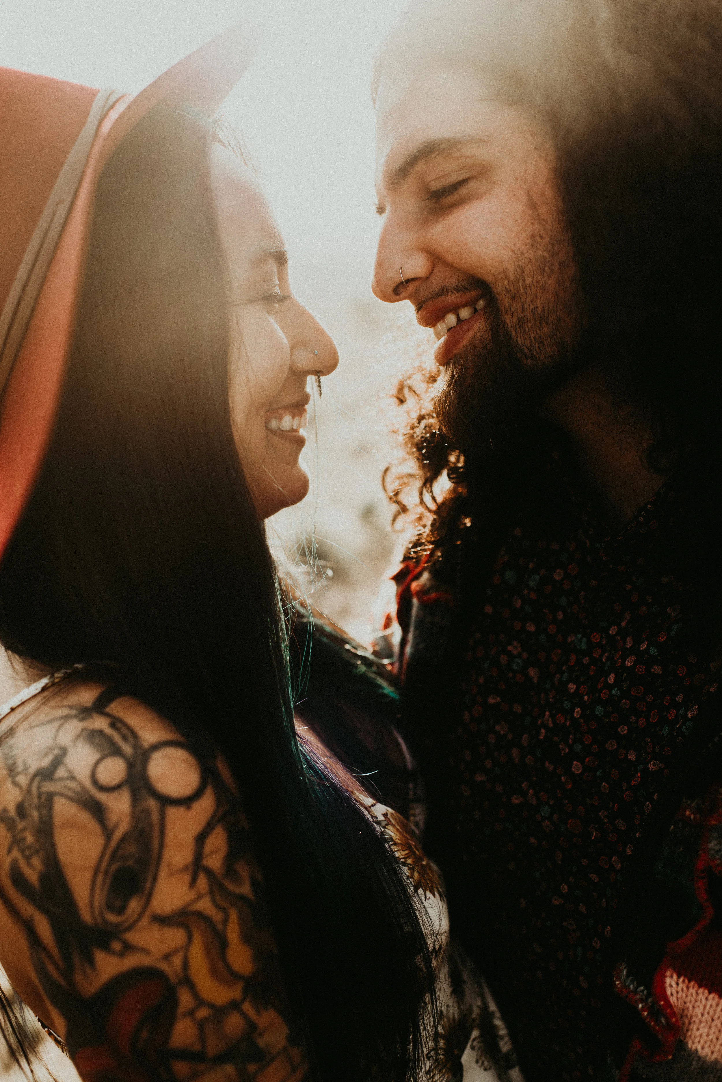 Hippie Couple's Session in Vantage, WA by Seattle Engagement Photographer Kamra Fuller Photography Seattle Elopement Photographer