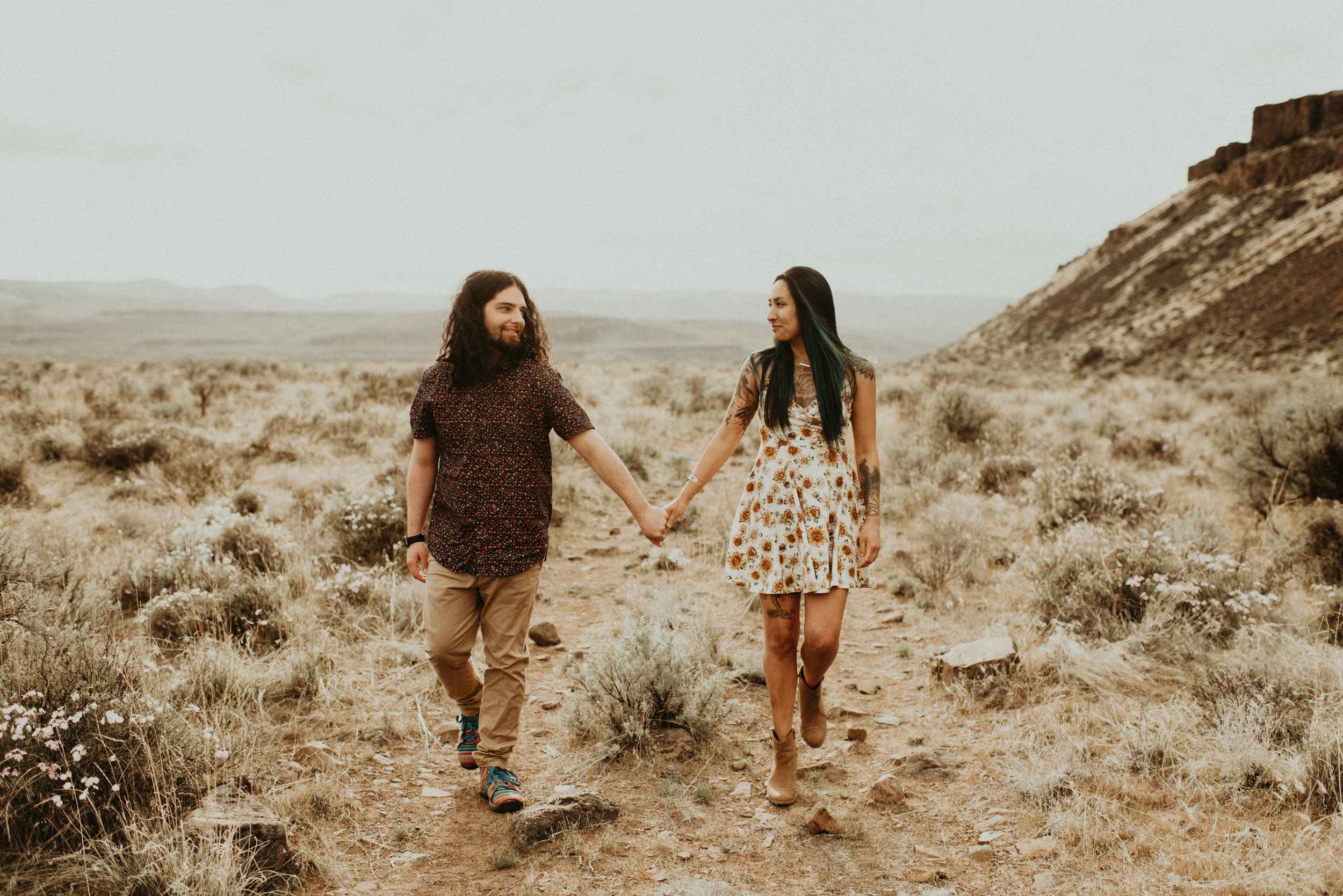  Karissa + Jamin - Desert Hippie Couple's Session at Frenchman Coulee, WA - Kamra Fuller Photography - Seattle Wedding Photographer - Vantage Wedding Photographer - Seattle Elopement Photographer - Intimate Wedding Photographer - PNW Wedding Photogra