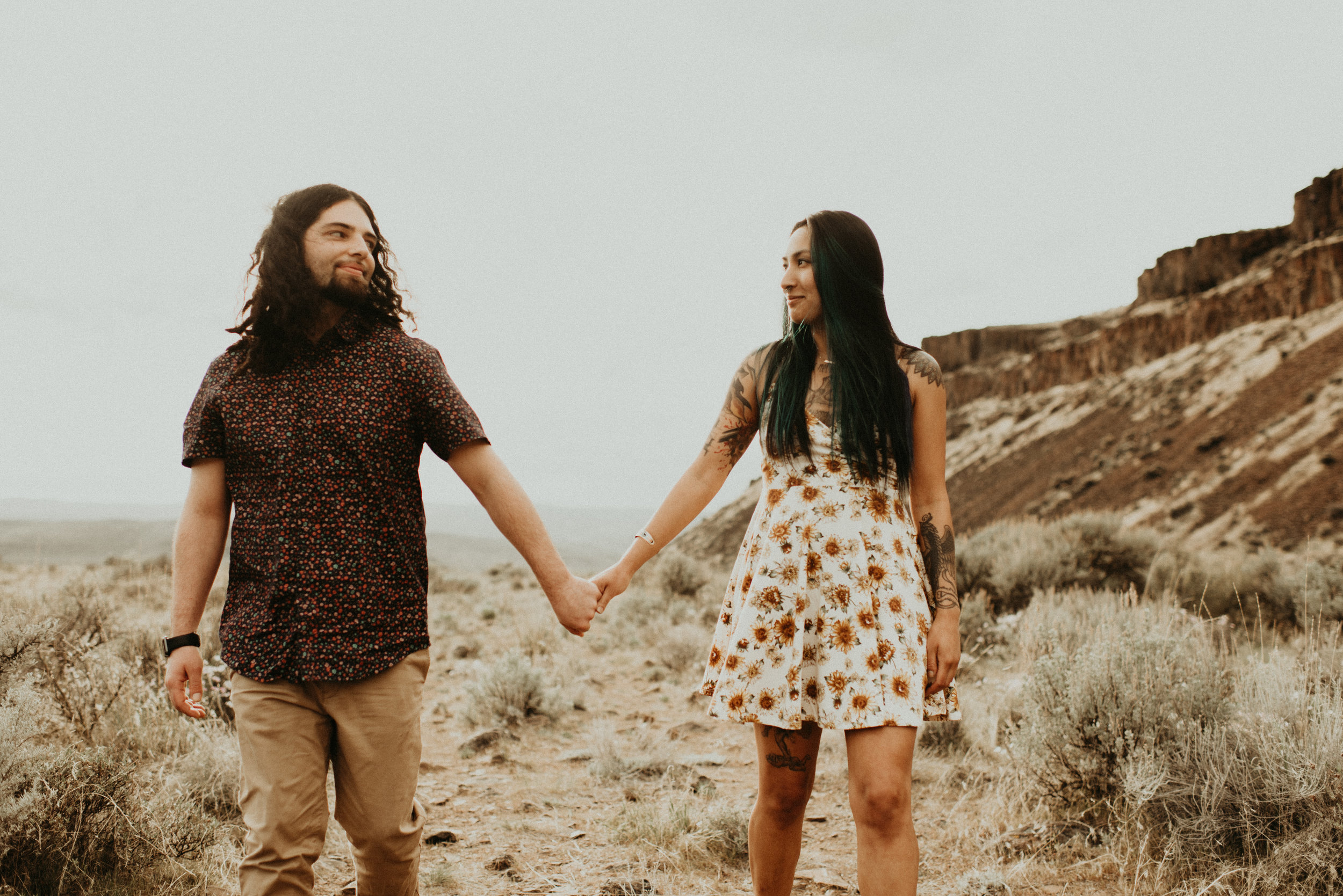  Karissa + Jamin - Desert Hippie Couple's Session at Frenchman Coulee, WA - Kamra Fuller Photography - Seattle Wedding Photographer - Vantage Wedding Photographer - Seattle Elopement Photographer - Intimate Wedding Photographer - PNW Wedding Photogra