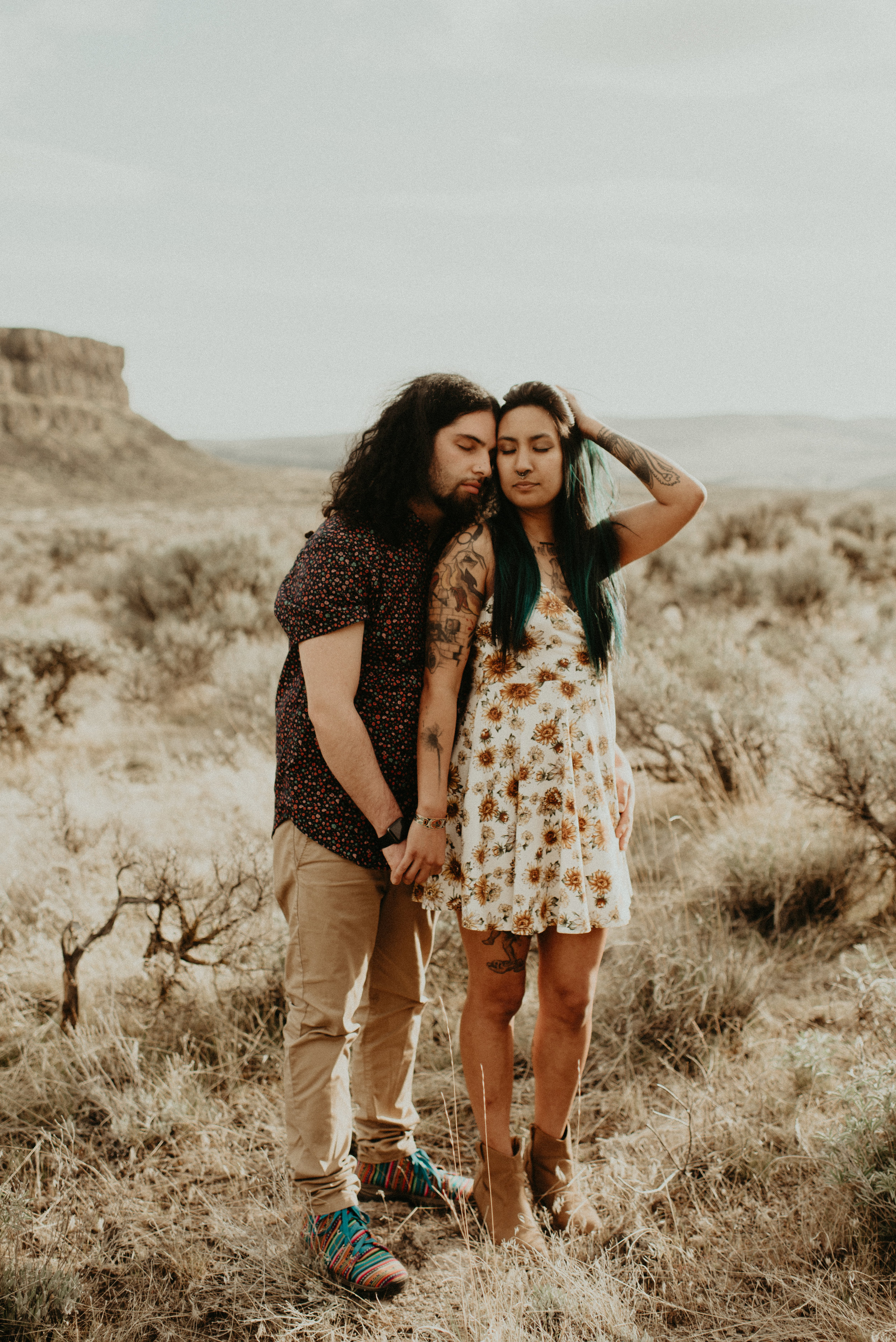  Karissa + Jamin - Desert Hippie Couple's Session at Frenchman Coulee, WA - Kamra Fuller Photography - Seattle Wedding Photographer - Vantage Wedding Photographer - Seattle Elopement Photographer - Intimate Wedding Photographer - PNW Wedding Photogra