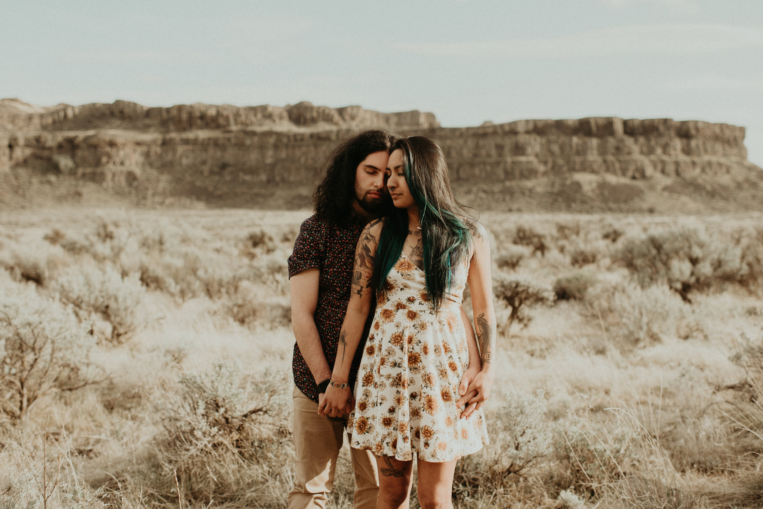  Karissa + Jamin - Desert Hippie Couple's Session at Frenchman Coulee, WA - Kamra Fuller Photography - Seattle Wedding Photographer - Vantage Wedding Photographer - Seattle Elopement Photographer - Intimate Wedding Photographer - PNW Wedding Photogra