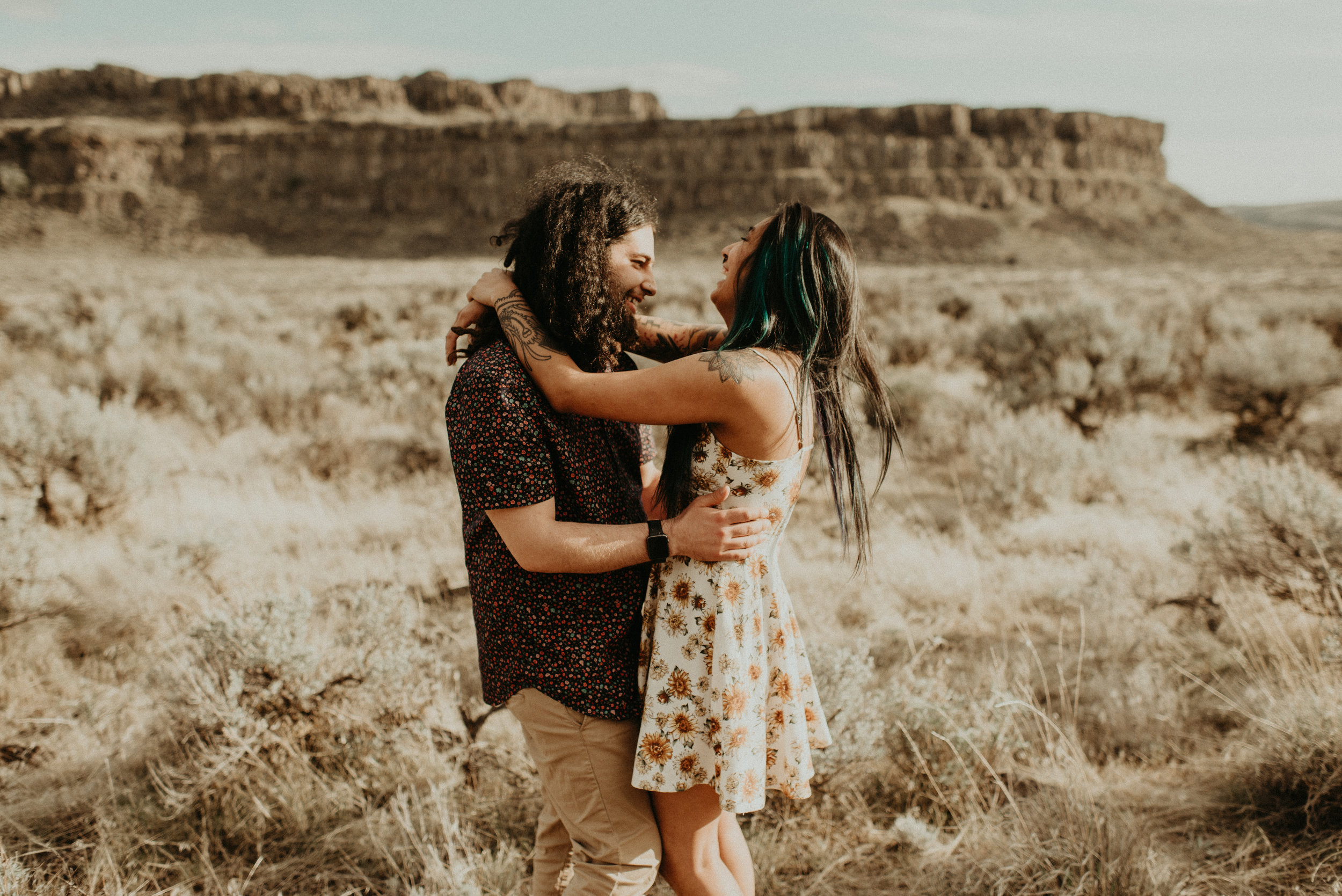  Karissa + Jamin - Desert Hippie Couple's Session at Frenchman Coulee, WA - Kamra Fuller Photography - Seattle Wedding Photographer - Vantage Wedding Photographer - Seattle Elopement Photographer - Intimate Wedding Photographer - PNW Wedding Photogra