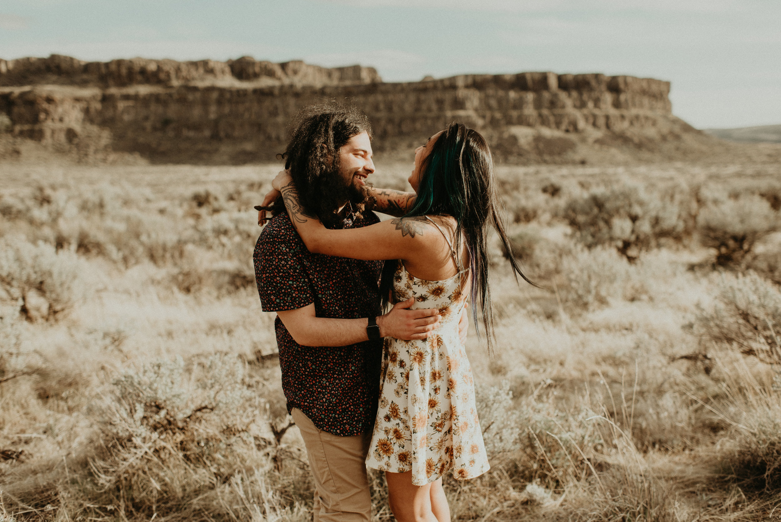  Karissa + Jamin - Desert Hippie Couple's Session at Frenchman Coulee, WA - Kamra Fuller Photography - Seattle Wedding Photographer - Vantage Wedding Photographer - Seattle Elopement Photographer - Intimate Wedding Photographer - PNW Wedding Photogra