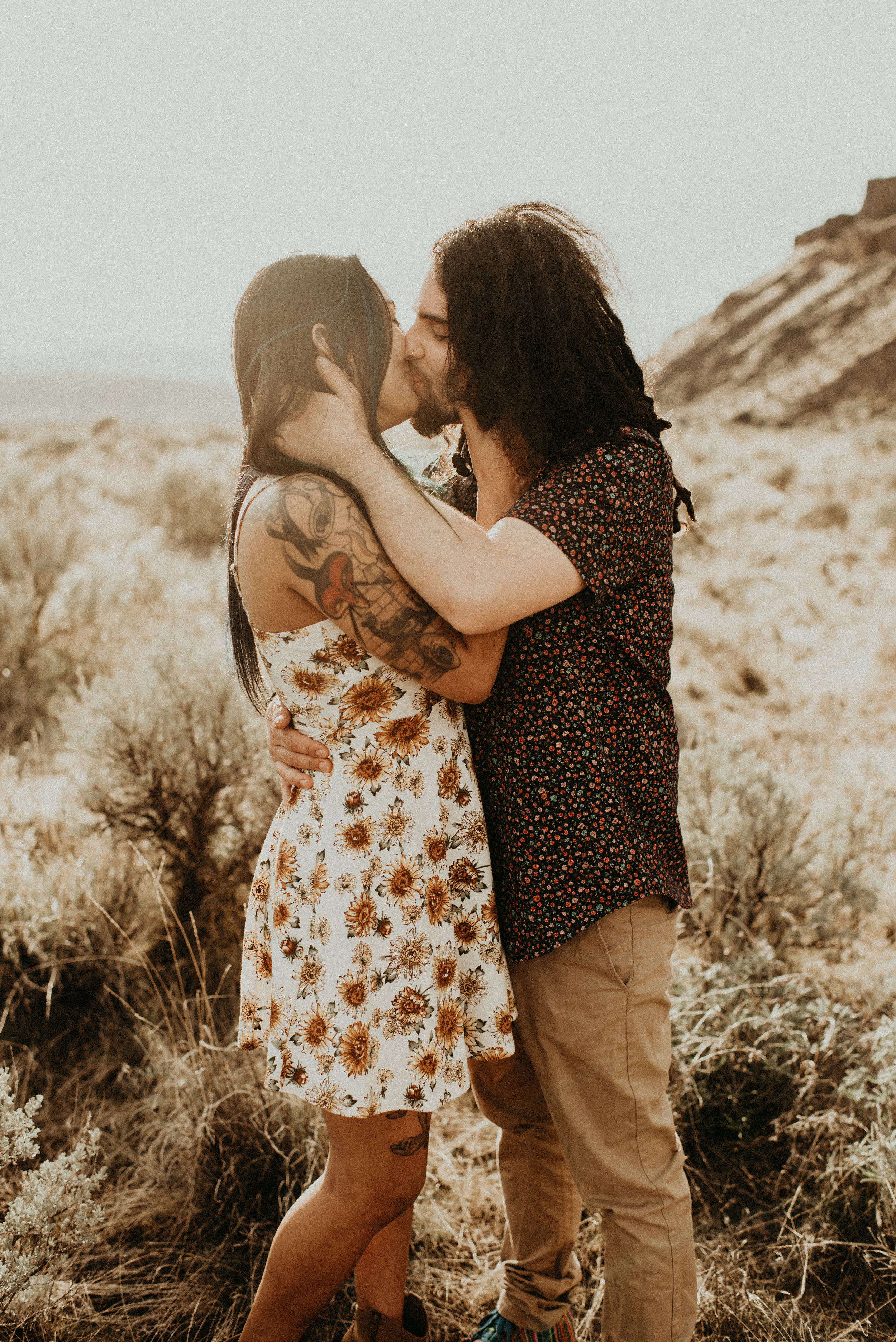  Karissa + Jamin - Desert Hippie Couple's Session at Frenchman Coulee, WA - Kamra Fuller Photography - Seattle Wedding Photographer - Vantage Wedding Photographer - Seattle Elopement Photographer - Intimate Wedding Photographer - PNW Wedding Photogra