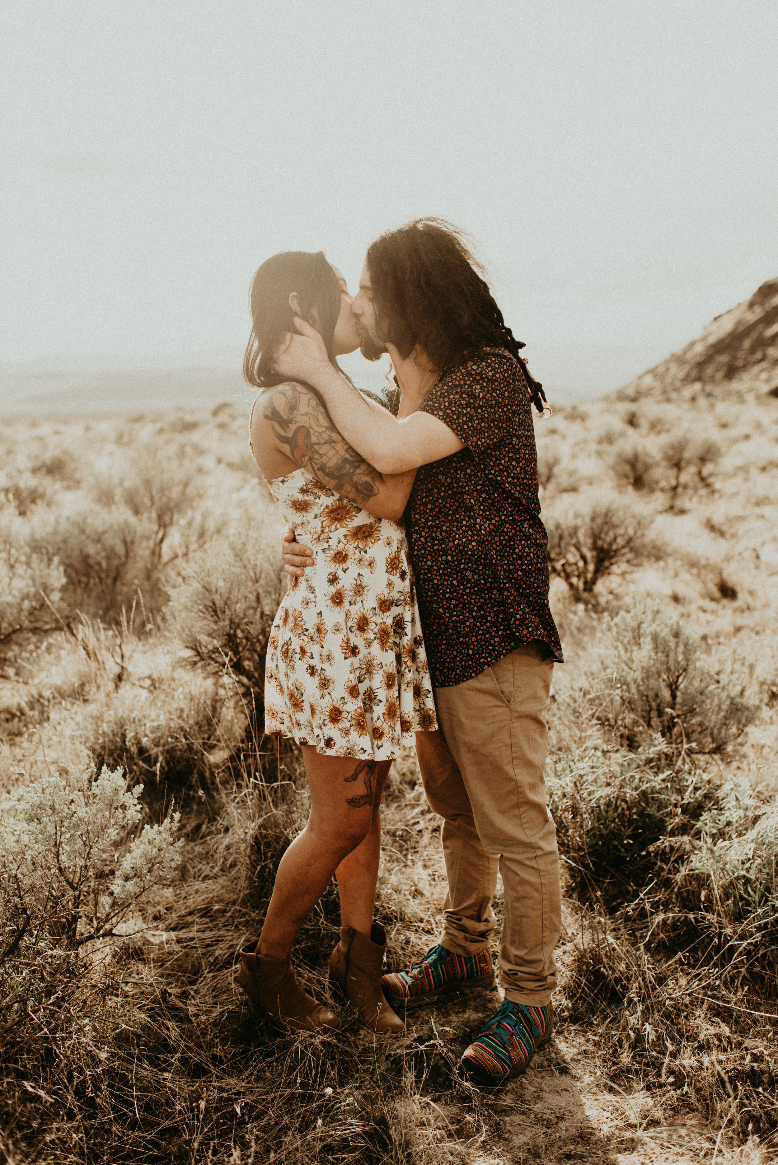  Karissa + Jamin - Desert Hippie Couple's Session at Frenchman Coulee, WA - Kamra Fuller Photography - Seattle Wedding Photographer - Vantage Wedding Photographer - Seattle Elopement Photographer - Intimate Wedding Photographer - PNW Wedding Photogra