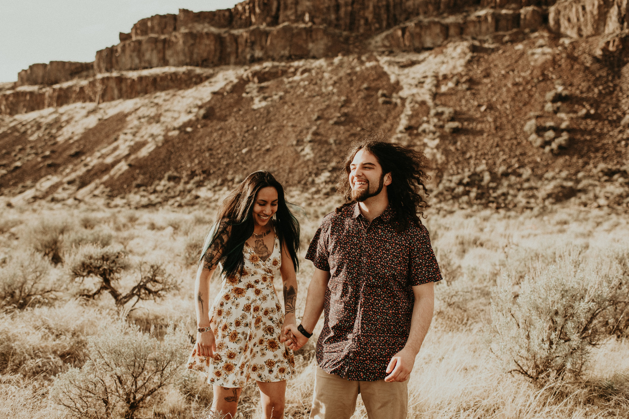  Karissa + Jamin - Desert Hippie Couple's Session at Frenchman Coulee, WA - Kamra Fuller Photography - Seattle Wedding Photographer - Vantage Wedding Photographer - Seattle Elopement Photographer - Intimate Wedding Photographer - PNW Wedding Photogra