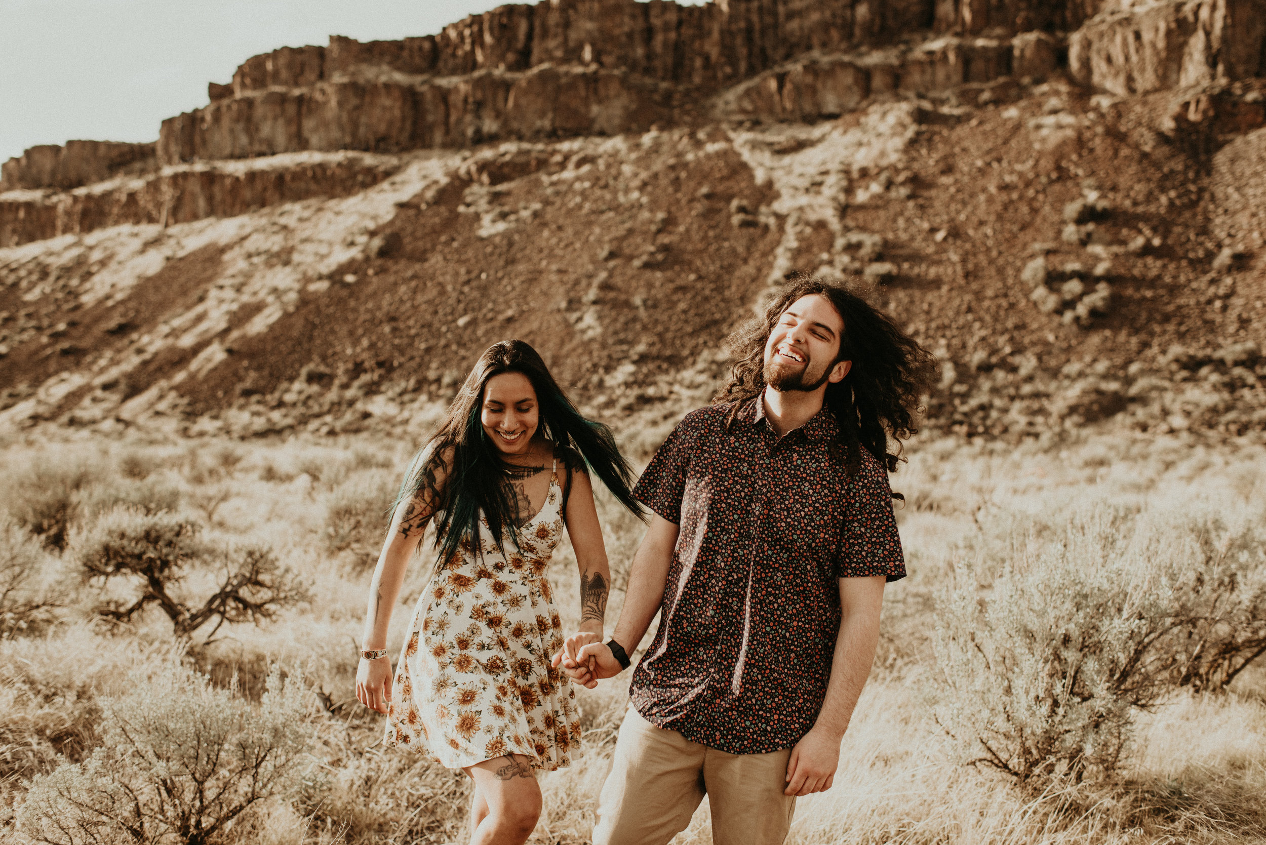  Karissa + Jamin - Desert Hippie Couple's Session at Frenchman Coulee, WA - Kamra Fuller Photography - Seattle Wedding Photographer - Vantage Wedding Photographer - Seattle Elopement Photographer - Intimate Wedding Photographer - PNW Wedding Photogra