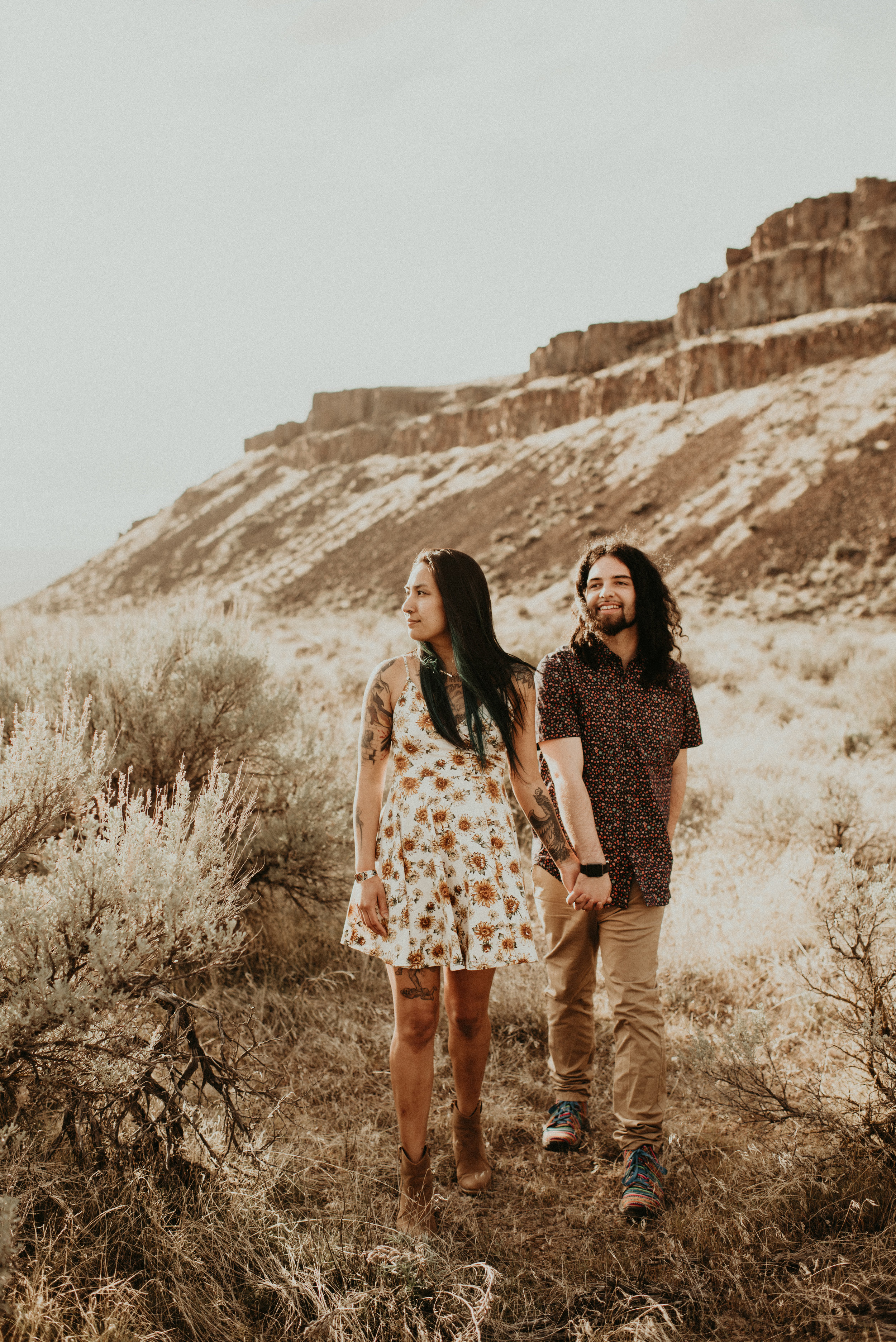  Karissa + Jamin - Desert Hippie Couple's Session at Frenchman Coulee, WA - Kamra Fuller Photography - Seattle Wedding Photographer - Vantage Wedding Photographer - Seattle Elopement Photographer - Intimate Wedding Photographer - PNW Wedding Photogra