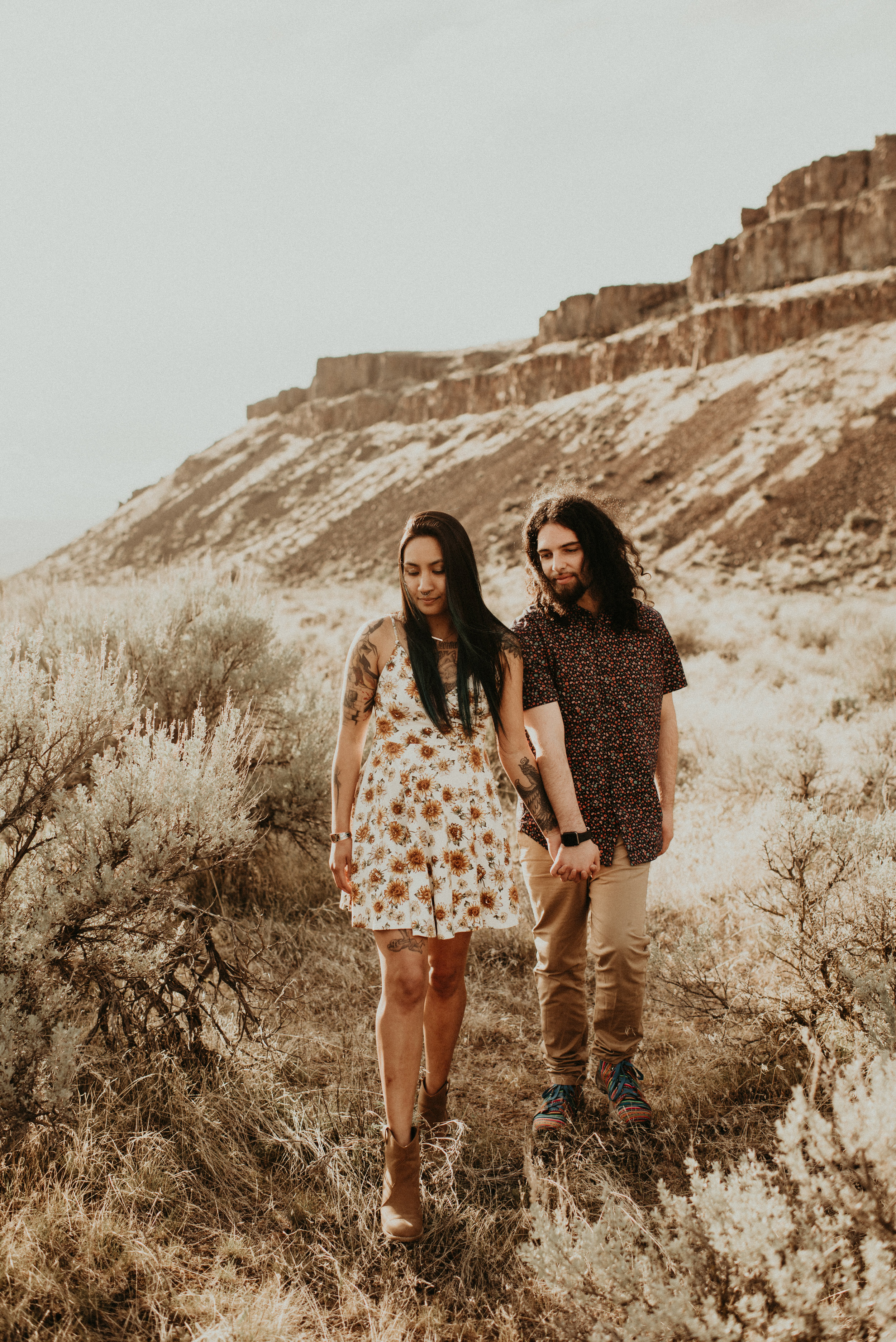  Karissa + Jamin - Desert Hippie Couple's Session at Frenchman Coulee, WA - Kamra Fuller Photography - Seattle Wedding Photographer - Vantage Wedding Photographer - Seattle Elopement Photographer - Intimate Wedding Photographer - PNW Wedding Photogra