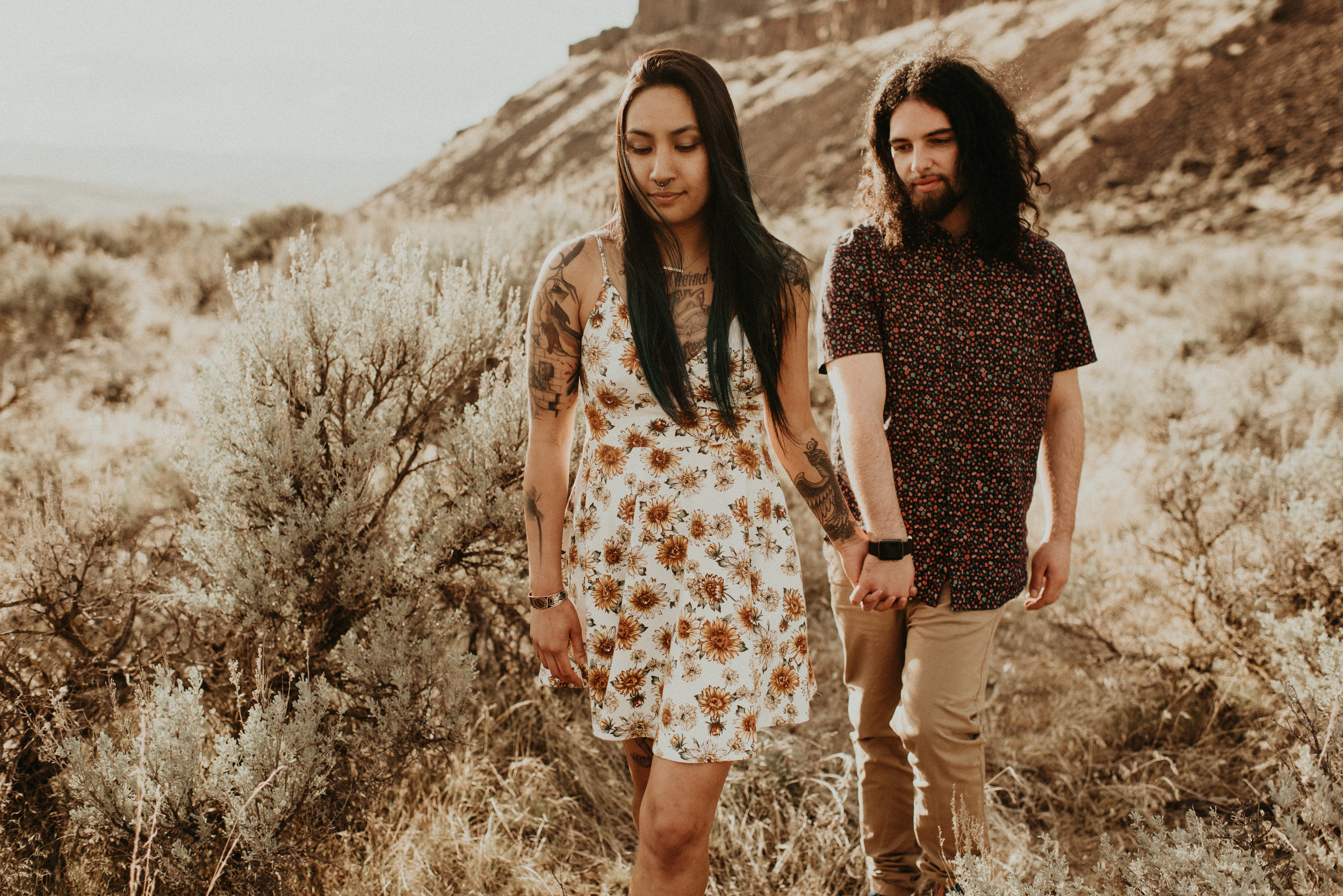  Karissa + Jamin - Desert Hippie Couple's Session at Frenchman Coulee, WA - Kamra Fuller Photography - Seattle Wedding Photographer - Vantage Wedding Photographer - Seattle Elopement Photographer - Intimate Wedding Photographer - PNW Wedding Photogra