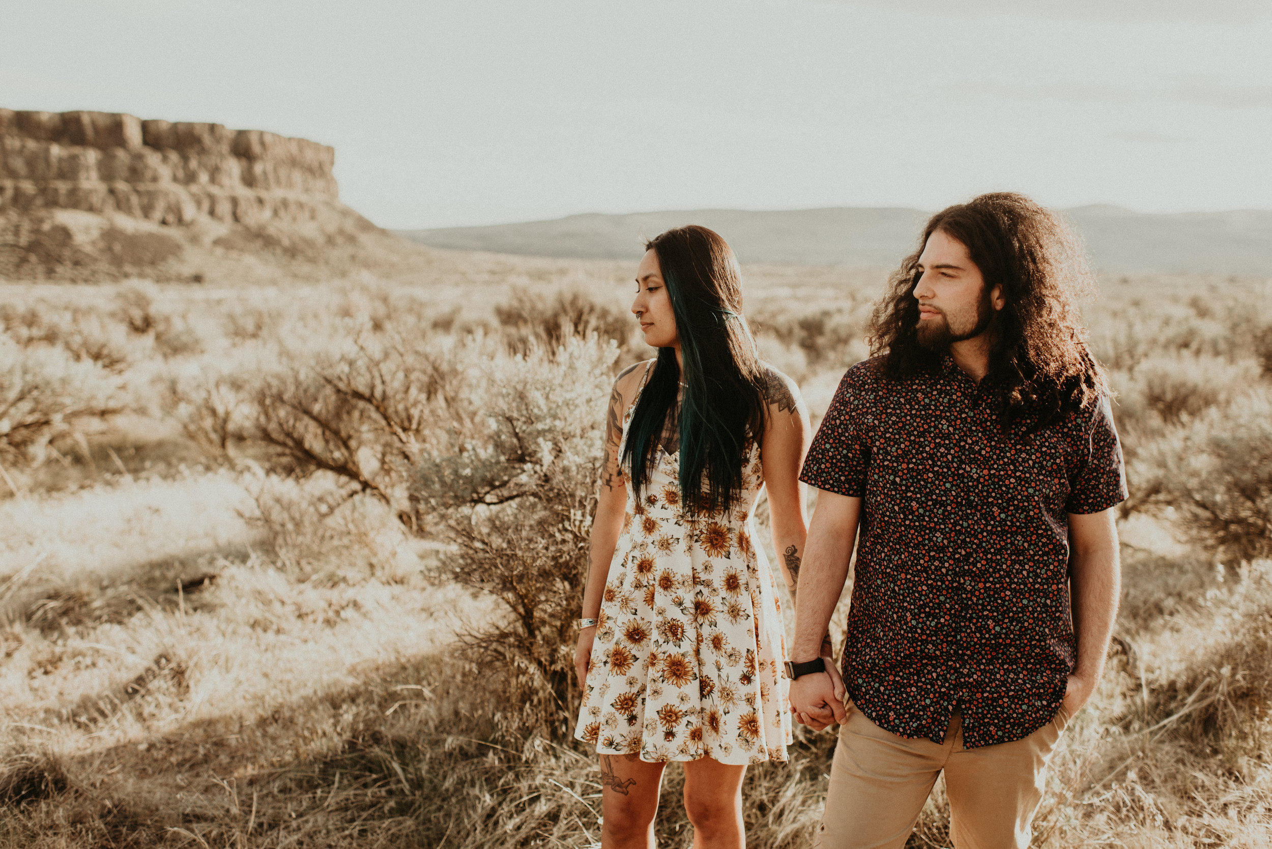  Karissa + Jamin - Desert Hippie Couple's Session at Frenchman Coulee, WA - Kamra Fuller Photography - Seattle Wedding Photographer - Vantage Wedding Photographer - Seattle Elopement Photographer - Intimate Wedding Photographer - PNW Wedding Photogra