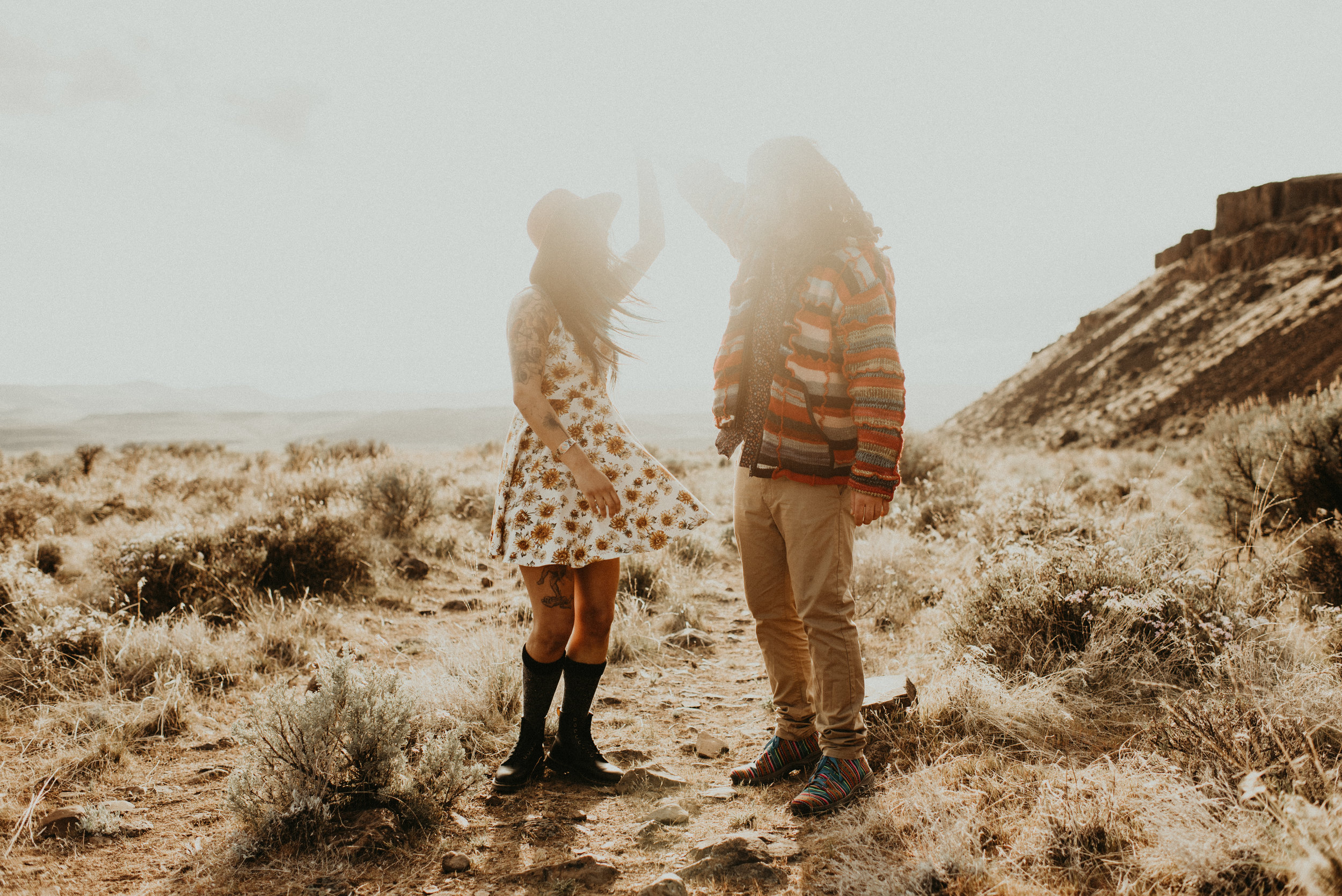  Karissa + Jamin - Desert Hippie Couple's Session at Frenchman Coulee, WA - Kamra Fuller Photography - Seattle Wedding Photographer - Vantage Wedding Photographer - Seattle Elopement Photographer - Intimate Wedding Photographer - PNW Wedding Photogra