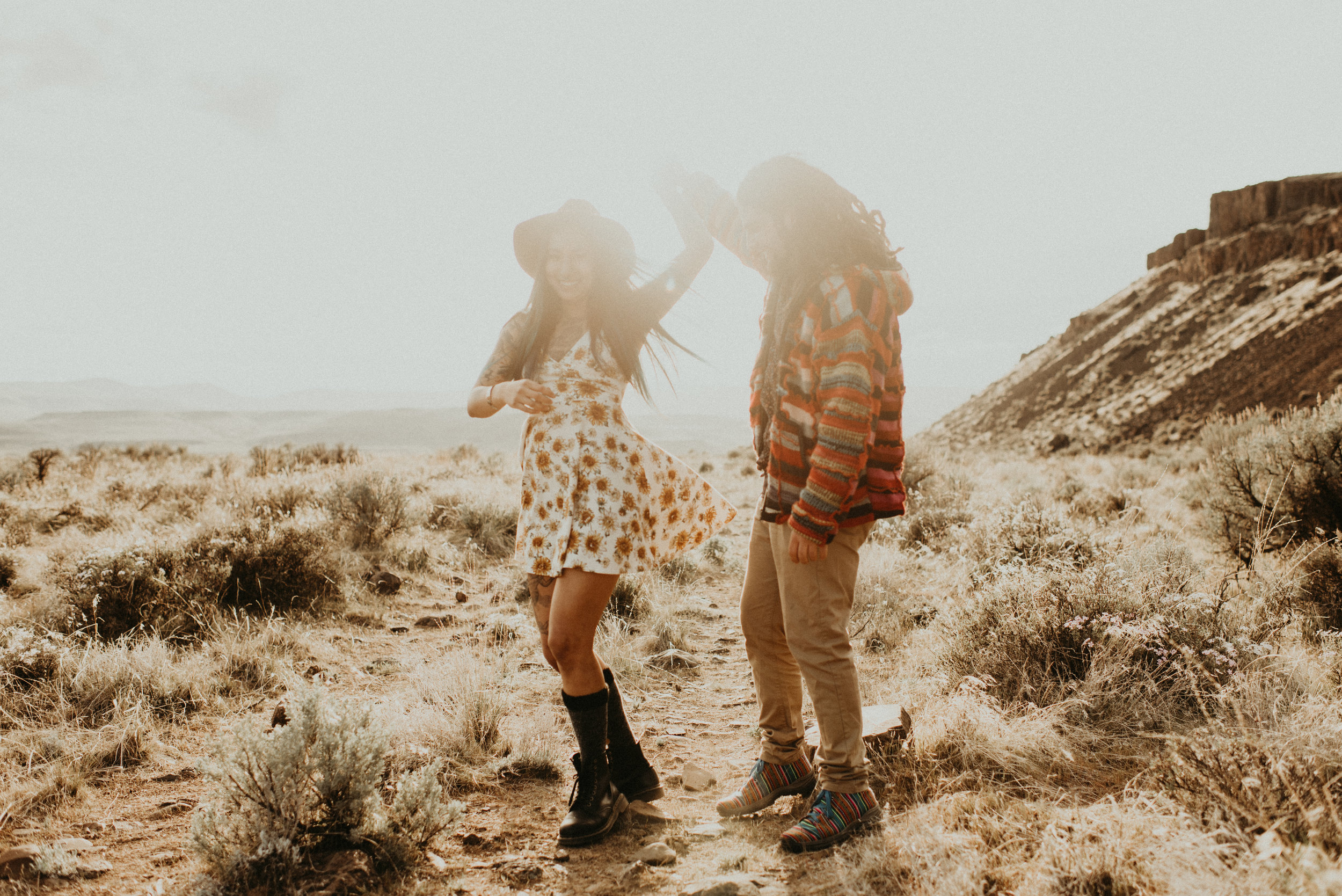  Karissa + Jamin - Desert Hippie Couple's Session at Frenchman Coulee, WA - Kamra Fuller Photography - Seattle Wedding Photographer - Vantage Wedding Photographer - Seattle Elopement Photographer - Intimate Wedding Photographer - PNW Wedding Photogra