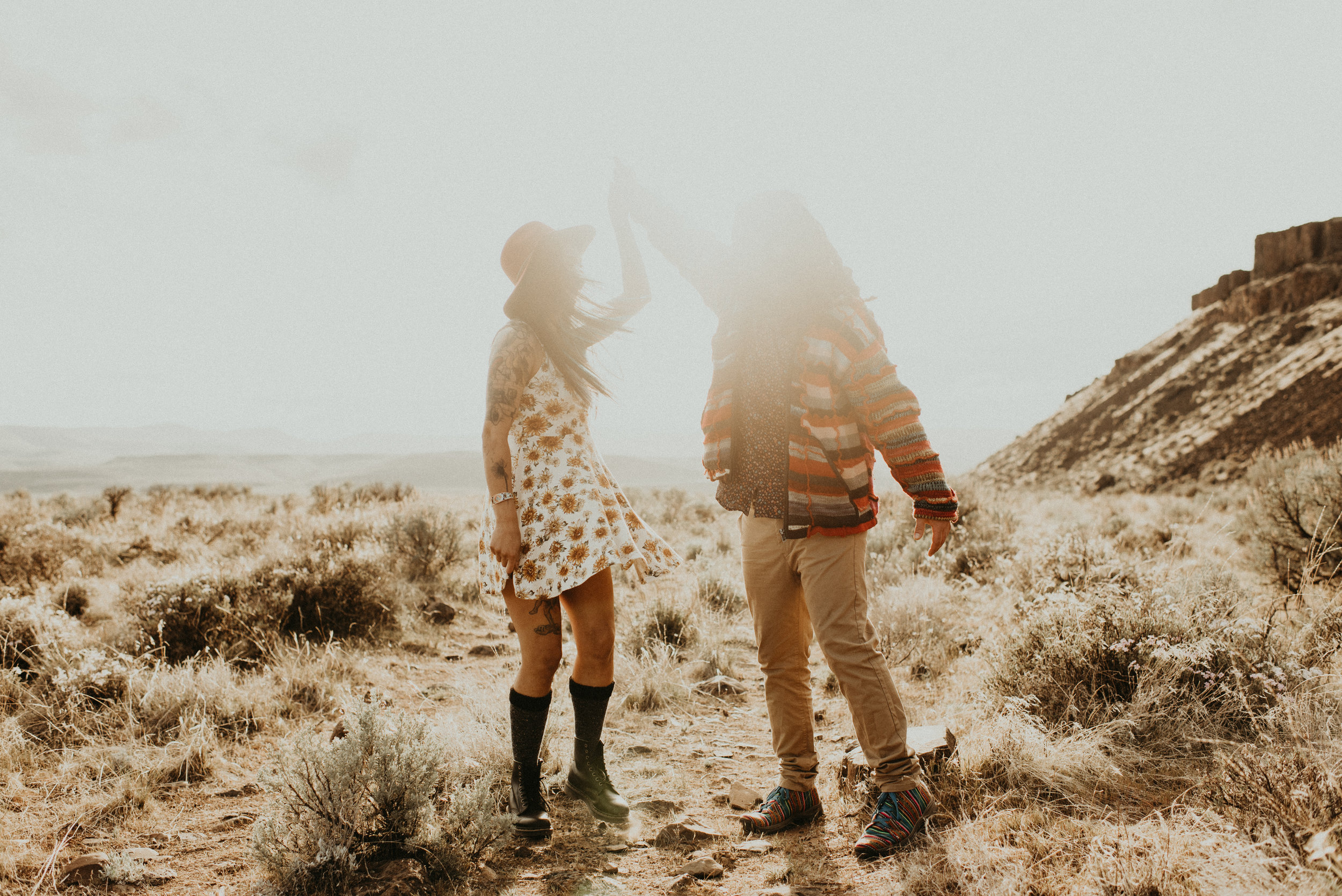  Karissa + Jamin - Desert Hippie Couple's Session at Frenchman Coulee, WA - Kamra Fuller Photography - Seattle Wedding Photographer - Vantage Wedding Photographer - Seattle Elopement Photographer - Intimate Wedding Photographer - PNW Wedding Photogra