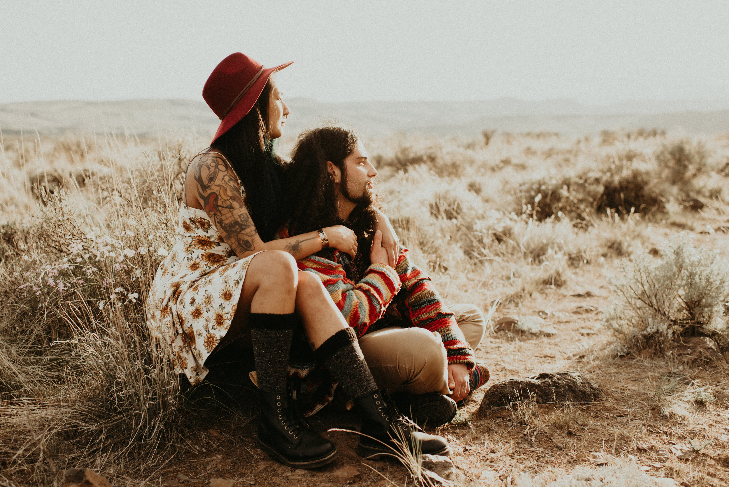  Karissa + Jamin - Desert Hippie Couple's Session at Frenchman Coulee, WA - Kamra Fuller Photography - Seattle Wedding Photographer - Vantage Wedding Photographer - Seattle Elopement Photographer - Intimate Wedding Photographer - PNW Wedding Photogra