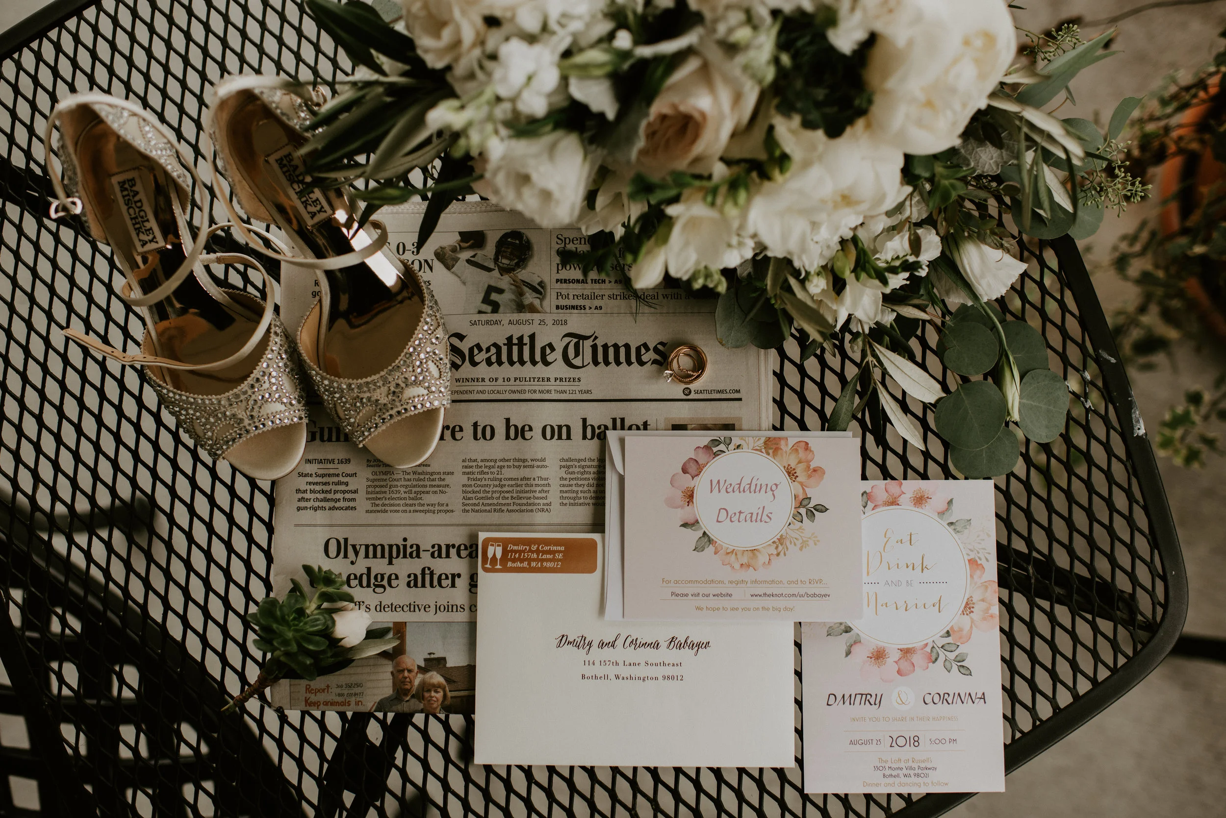 Bridal Detail Shot at Woodmark Hotel Wedding by Bothell Wedding Photographer Kamra Fuller Photography Seattle Wedding Photographer