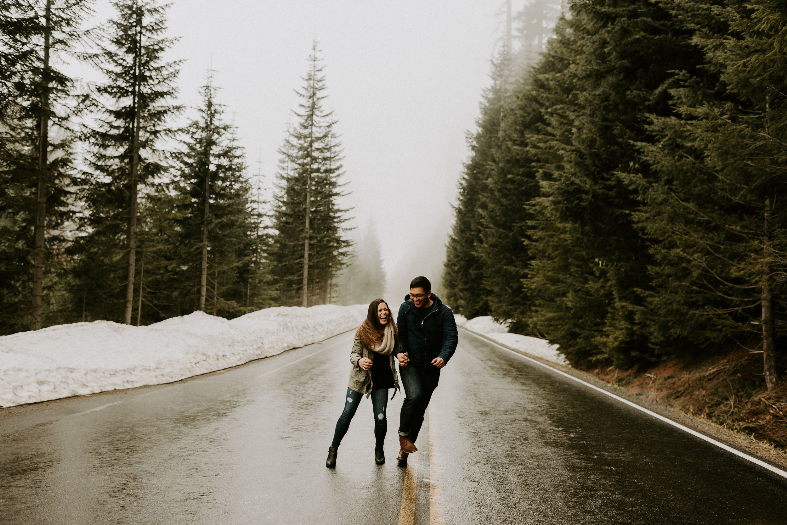 Kim + Regan - Mt. Rainier Engagement Session