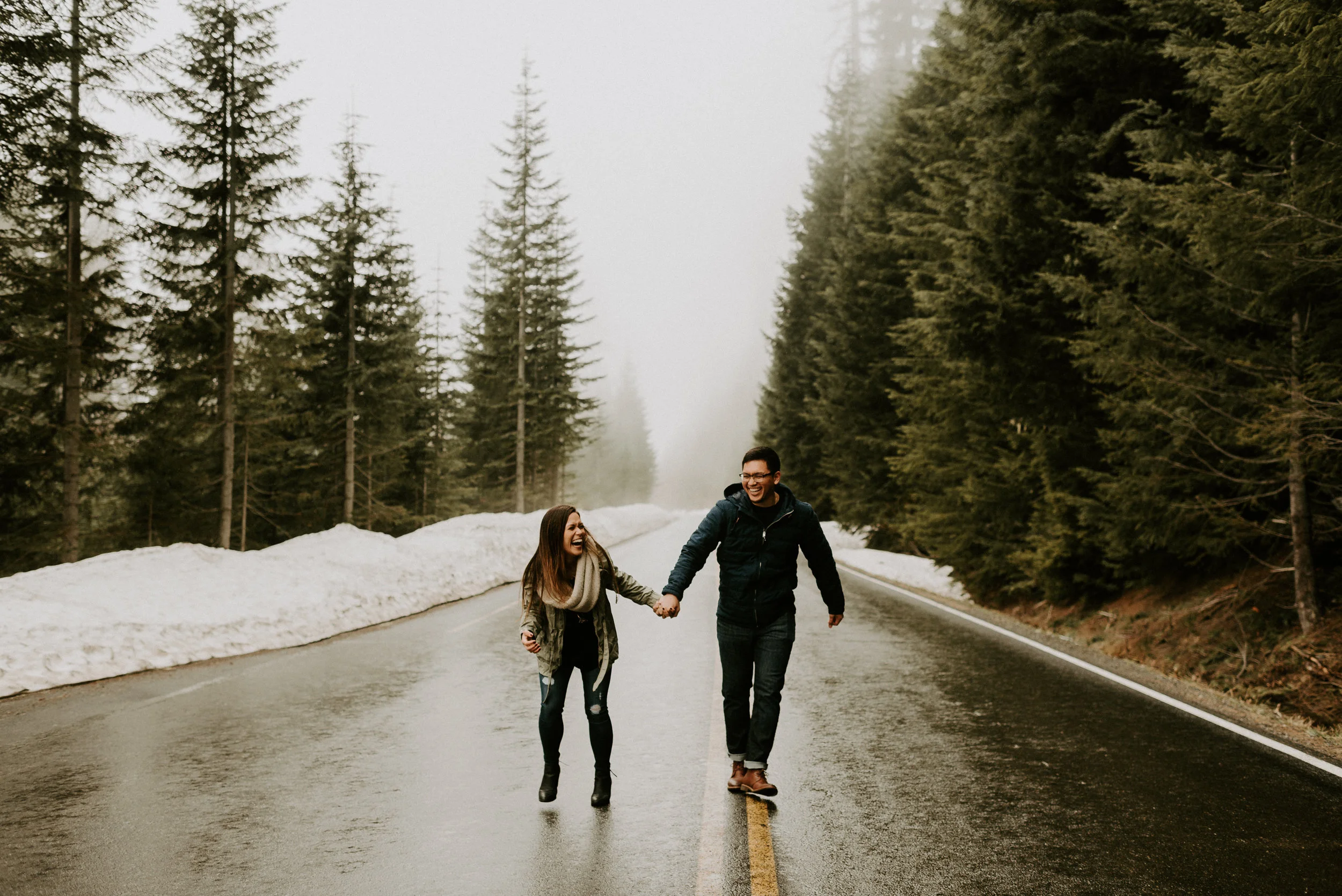 Kim + Regan - Mt. Rainier Engagement Session