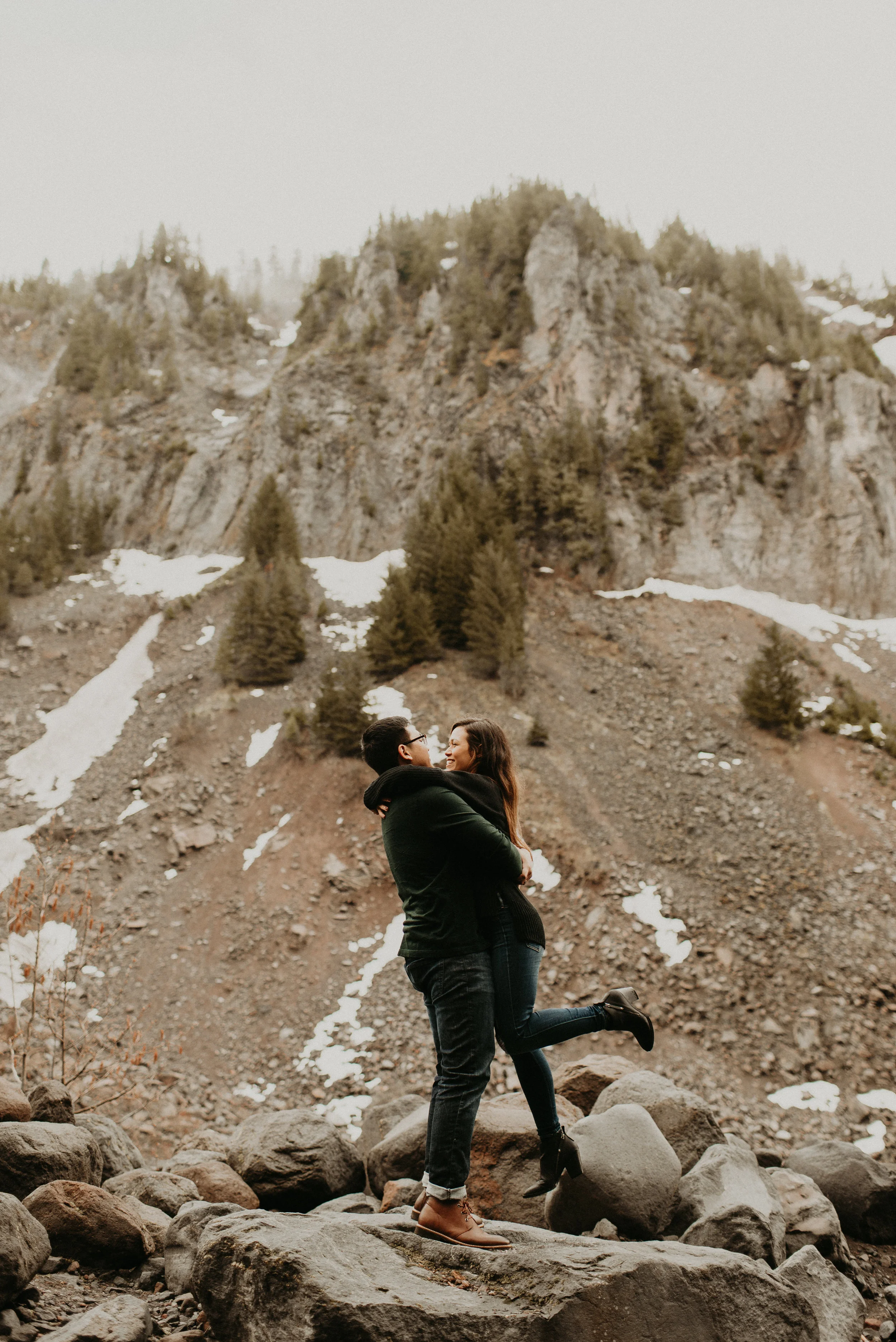 Kim + Regan - Mt. Rainier Engagement Session