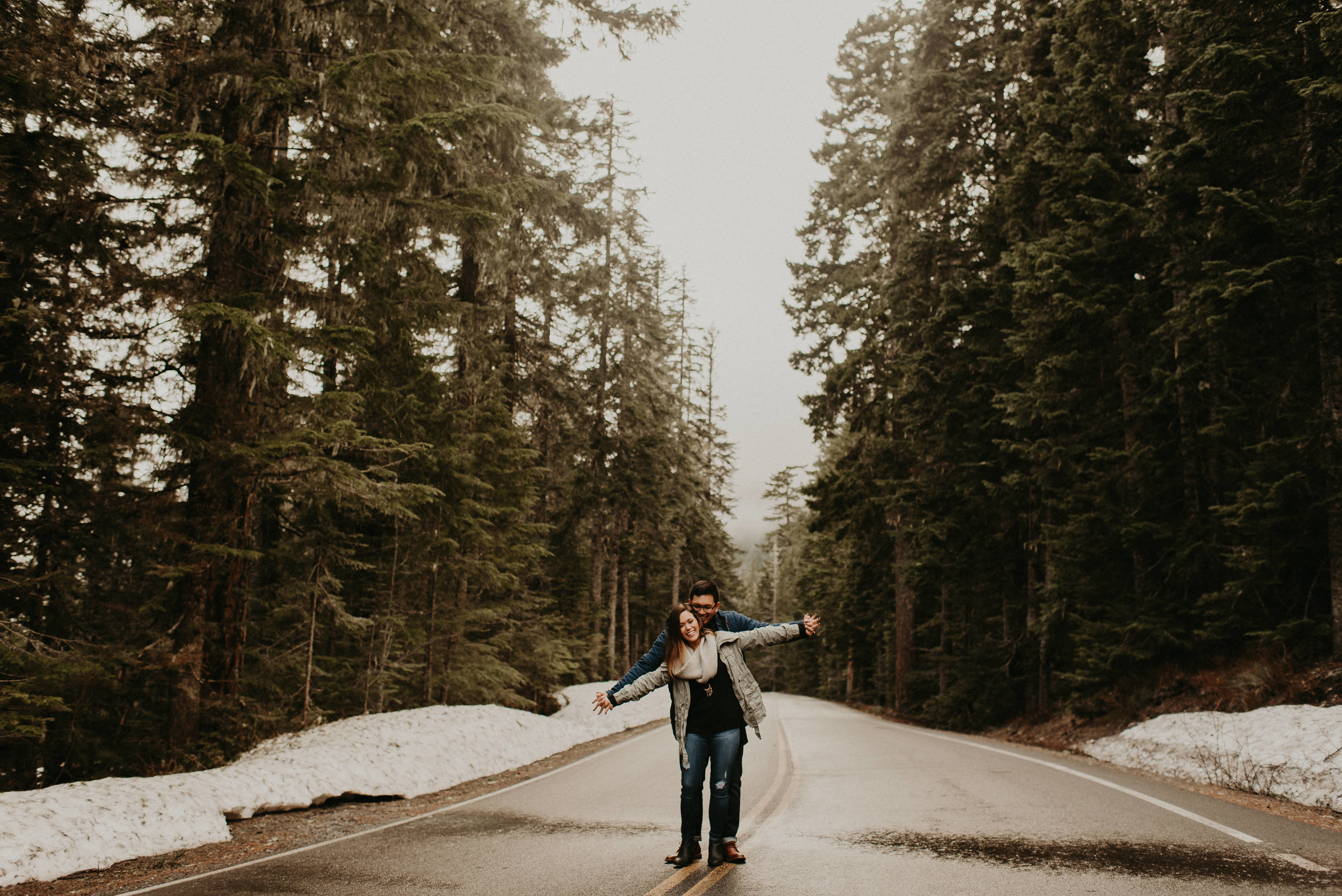  Kim + Regan Engagement Session - Mt. Rainier National Park Elopement Photographer - Mt. Rainier National Park Engagement Session - Seattle Wedding Photographer - Seattle Elopement Photographer - Seattle Engagement Photographer - Snowy Engagement Ses