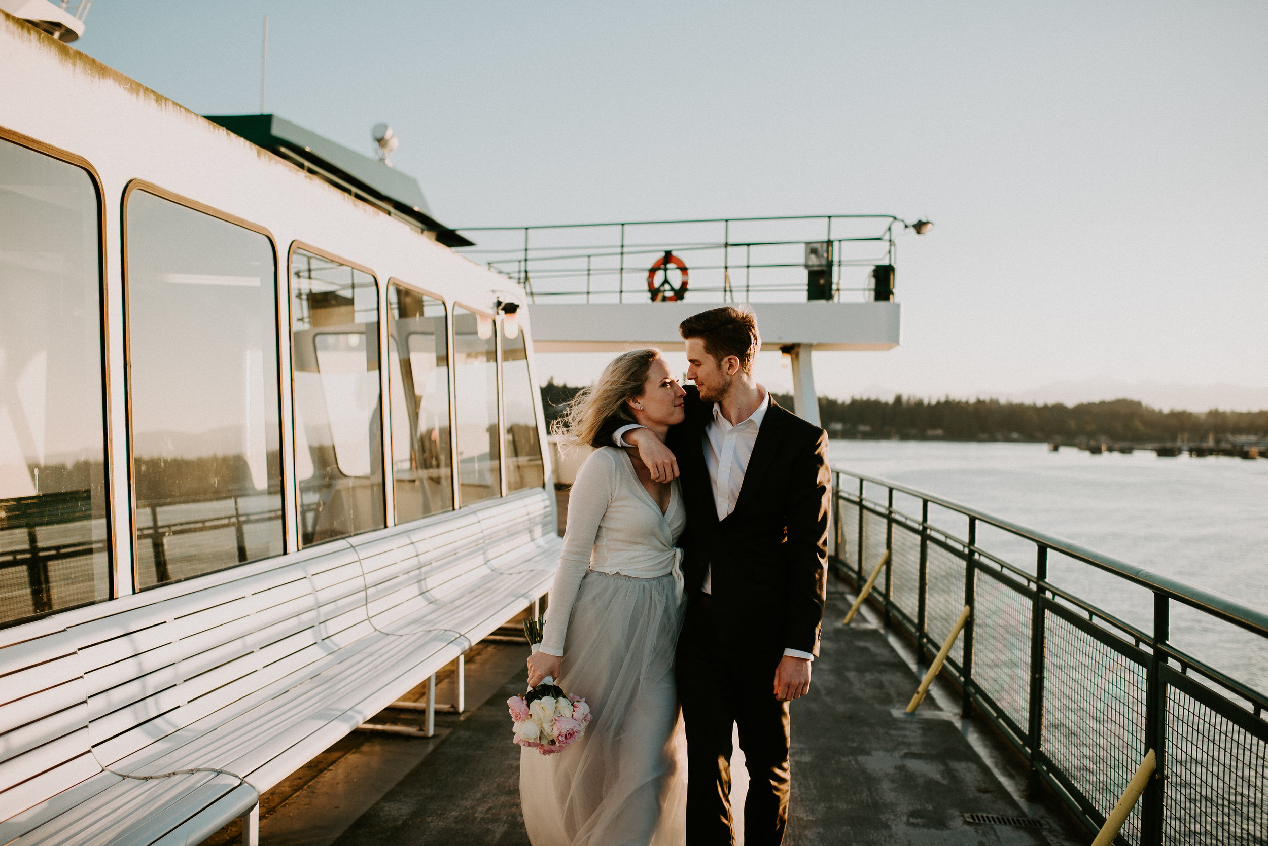 Hannah + Calvin Engagement Session - Kamra Fuller Photography - Edmonds, WA Ferry to Kingston, WA - Seattle Wedding Photographer 