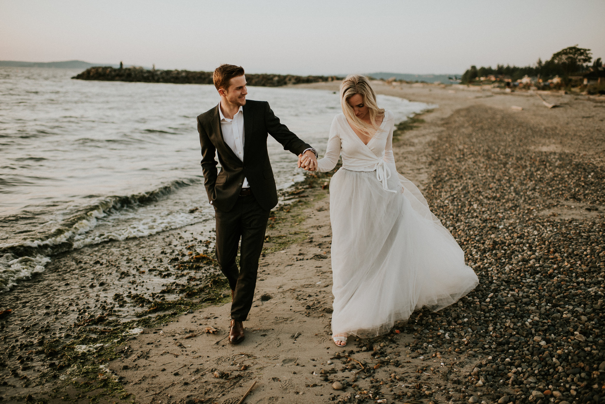 Hannah + Calvin Engagement Session - Kamra Fuller Photography - Edmonds, WA Ferry to Kingston, WA - Seattle Wedding Photographer 