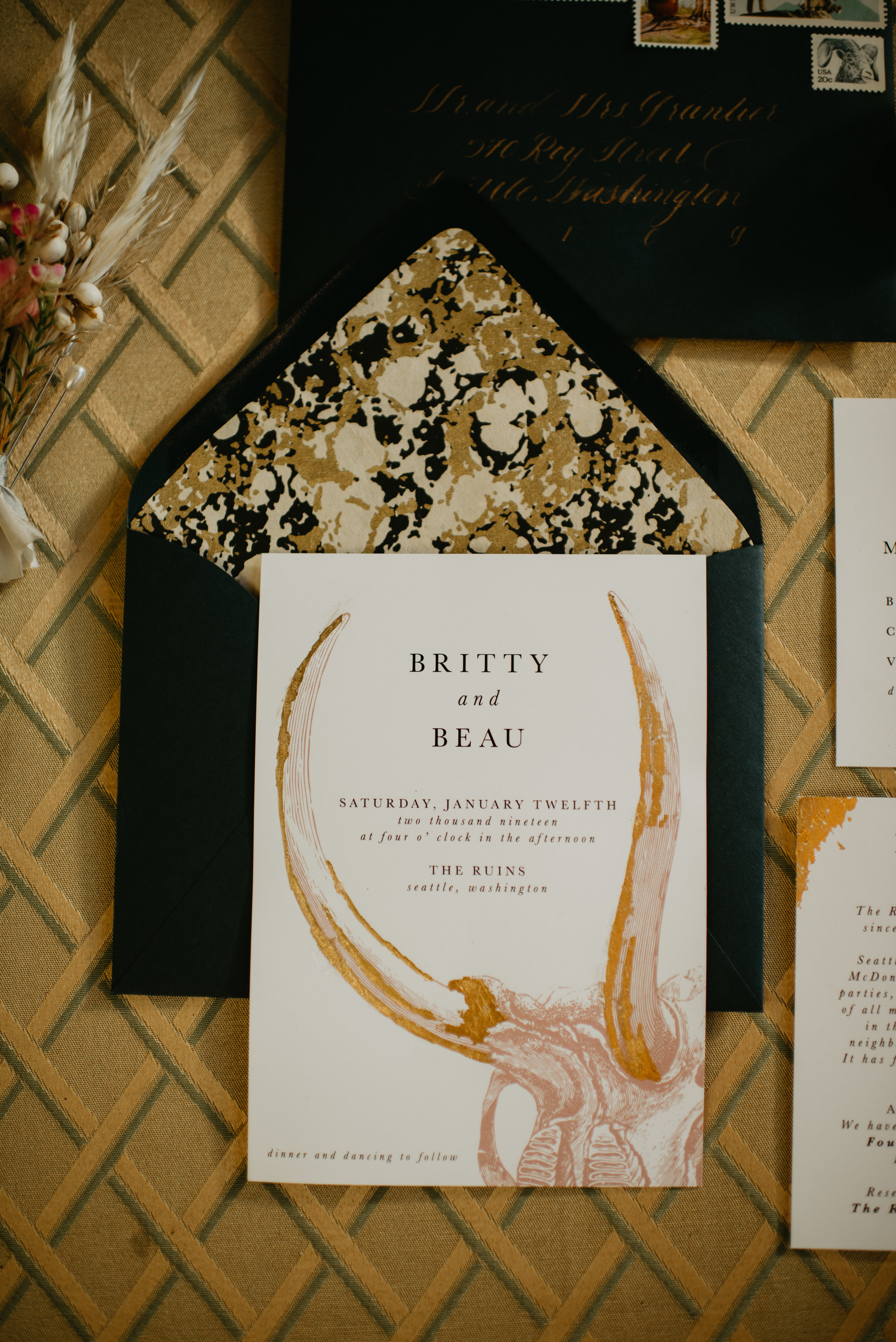 Beau + Britty - Dutch Carnival Styled Elopement Shoot at The Ruins, Seattle, WA - Seattle Elopement Photographer