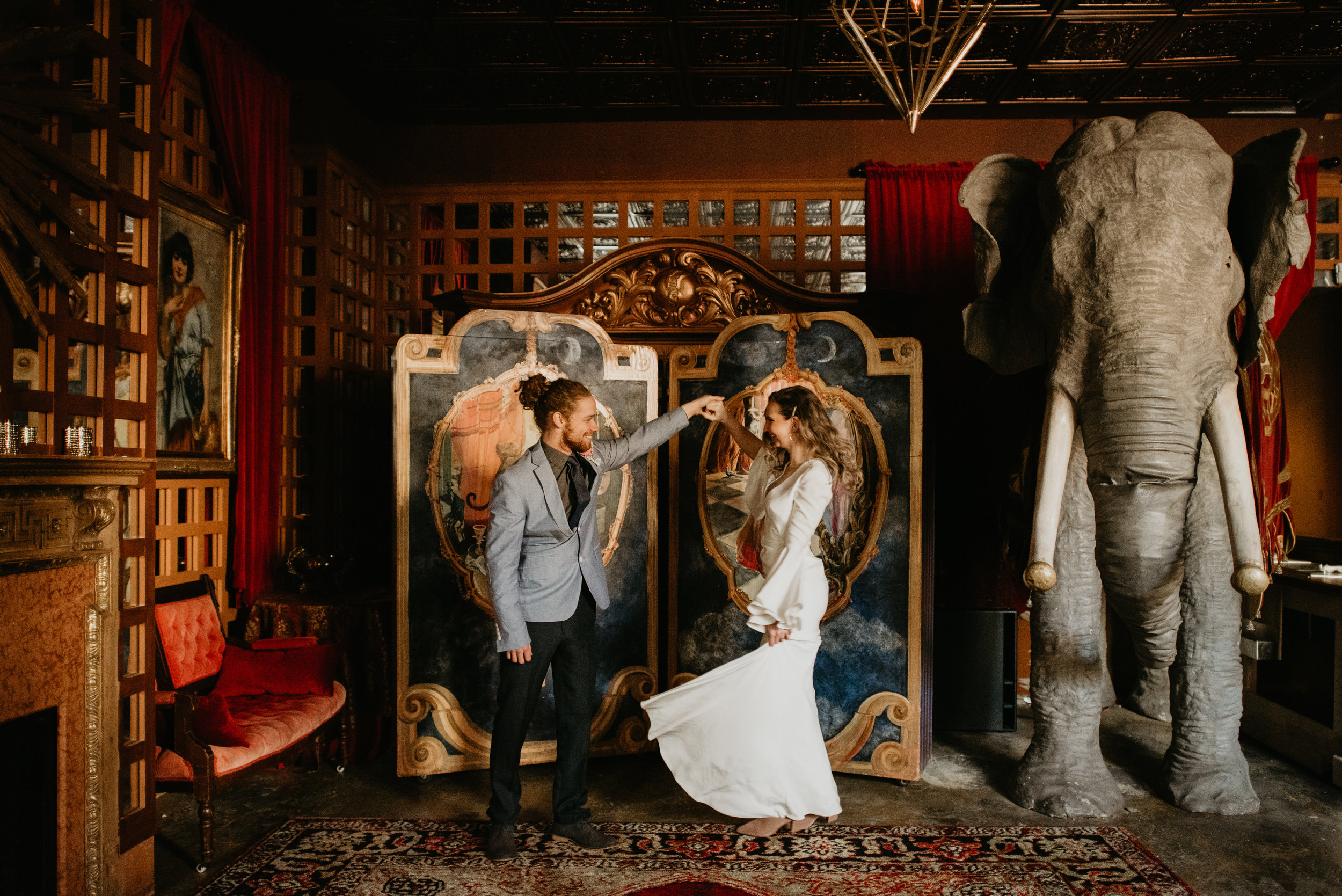 Beau + Britty - Dutch Carnival Styled Elopement Shoot at The Ruins, Seattle, WA - Seattle Elopement Photographer